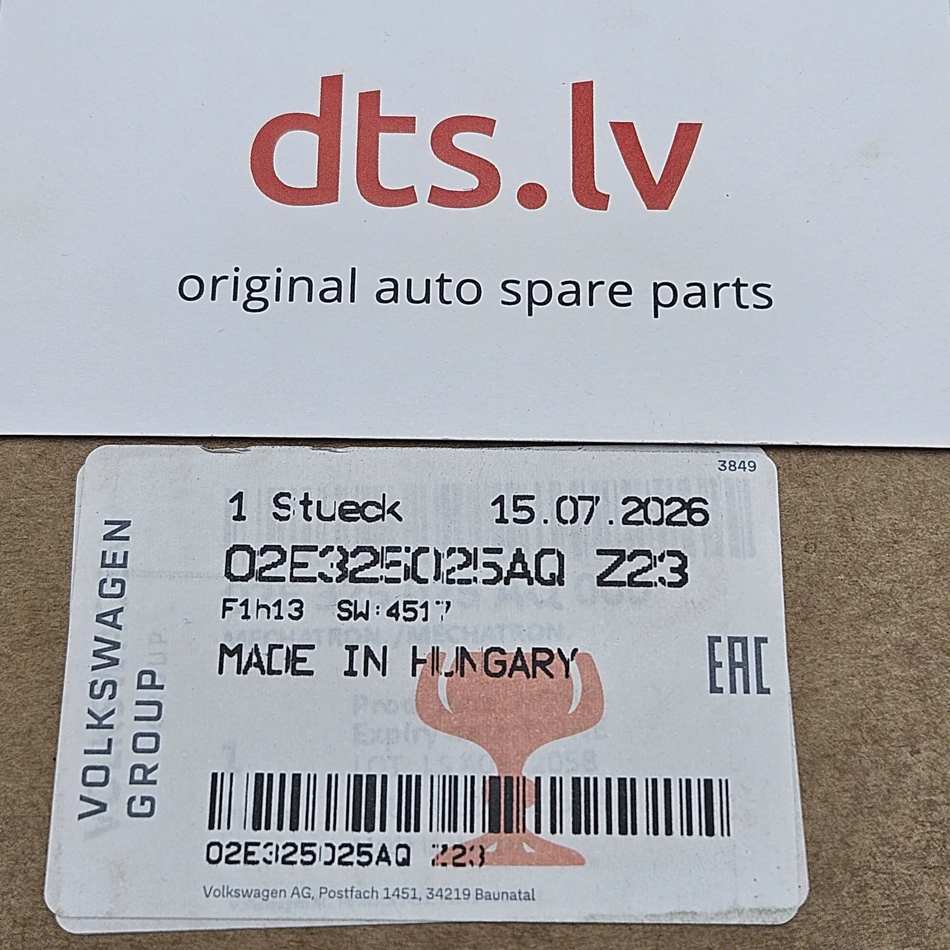 OEM VAG 02E325025AQZ23 – Automatic transmission mechatronic control unit assembly