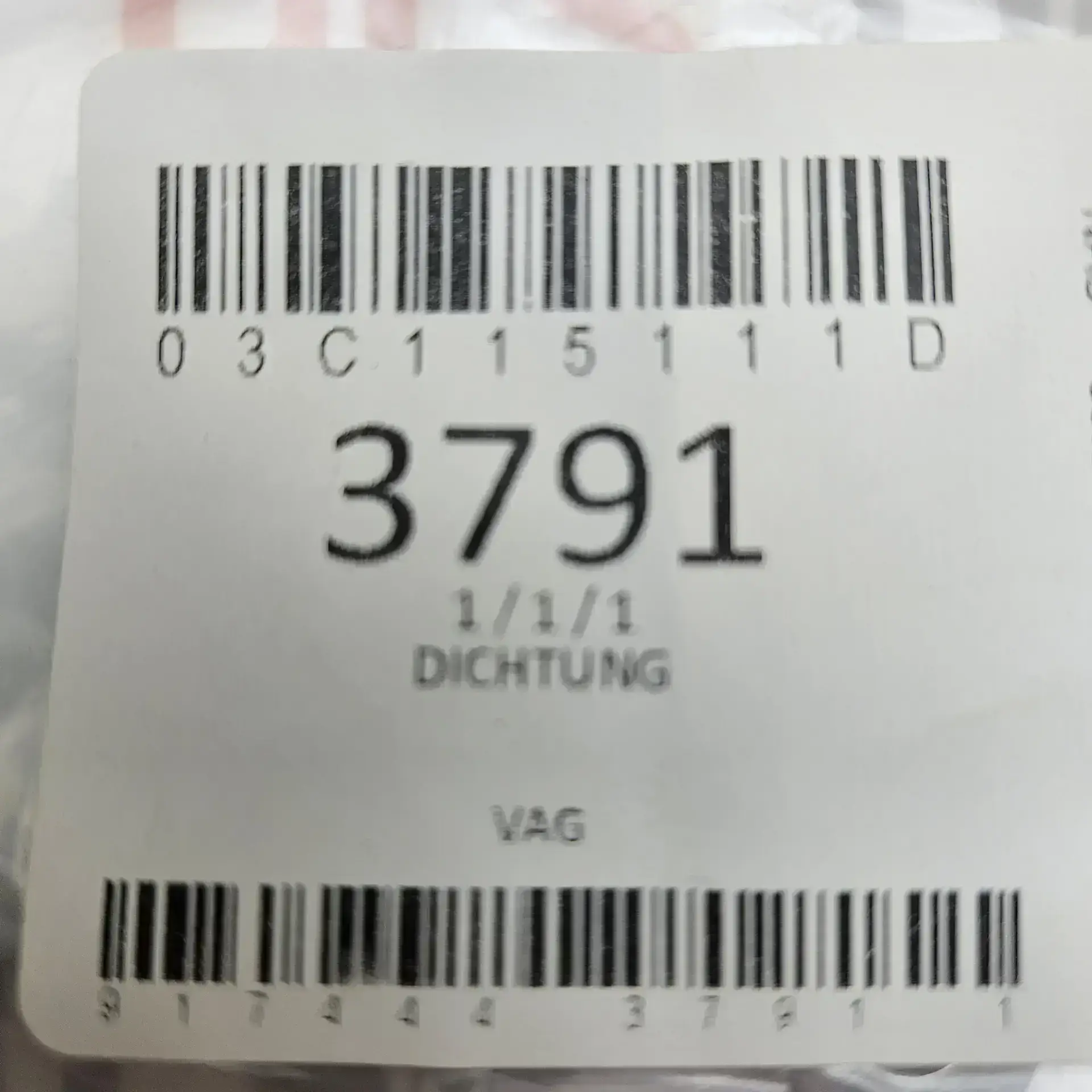 OEM VAG 03C115111D – Oil cooler seal gasket
