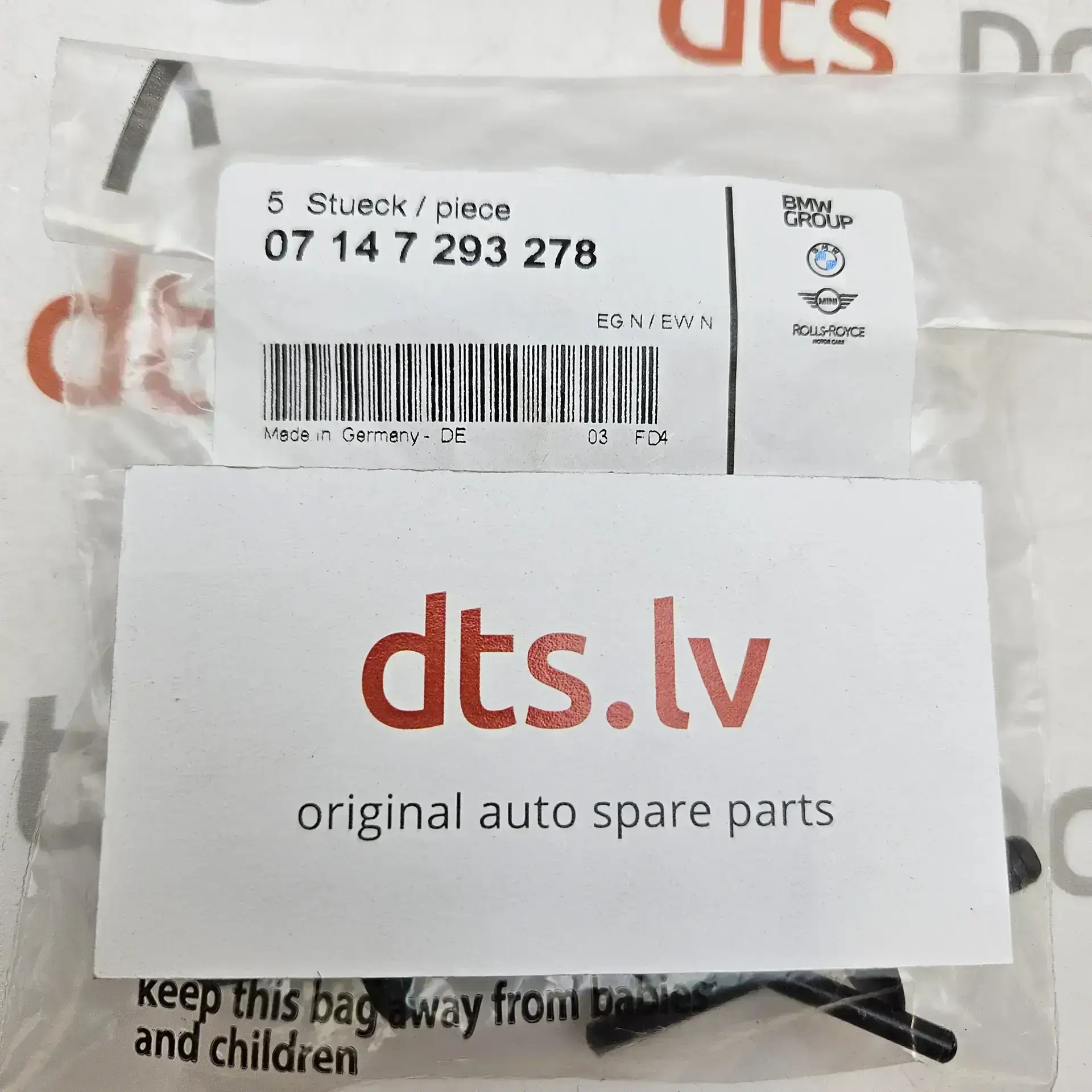 OEM BMW 7147293278 – Wheel arch rivet