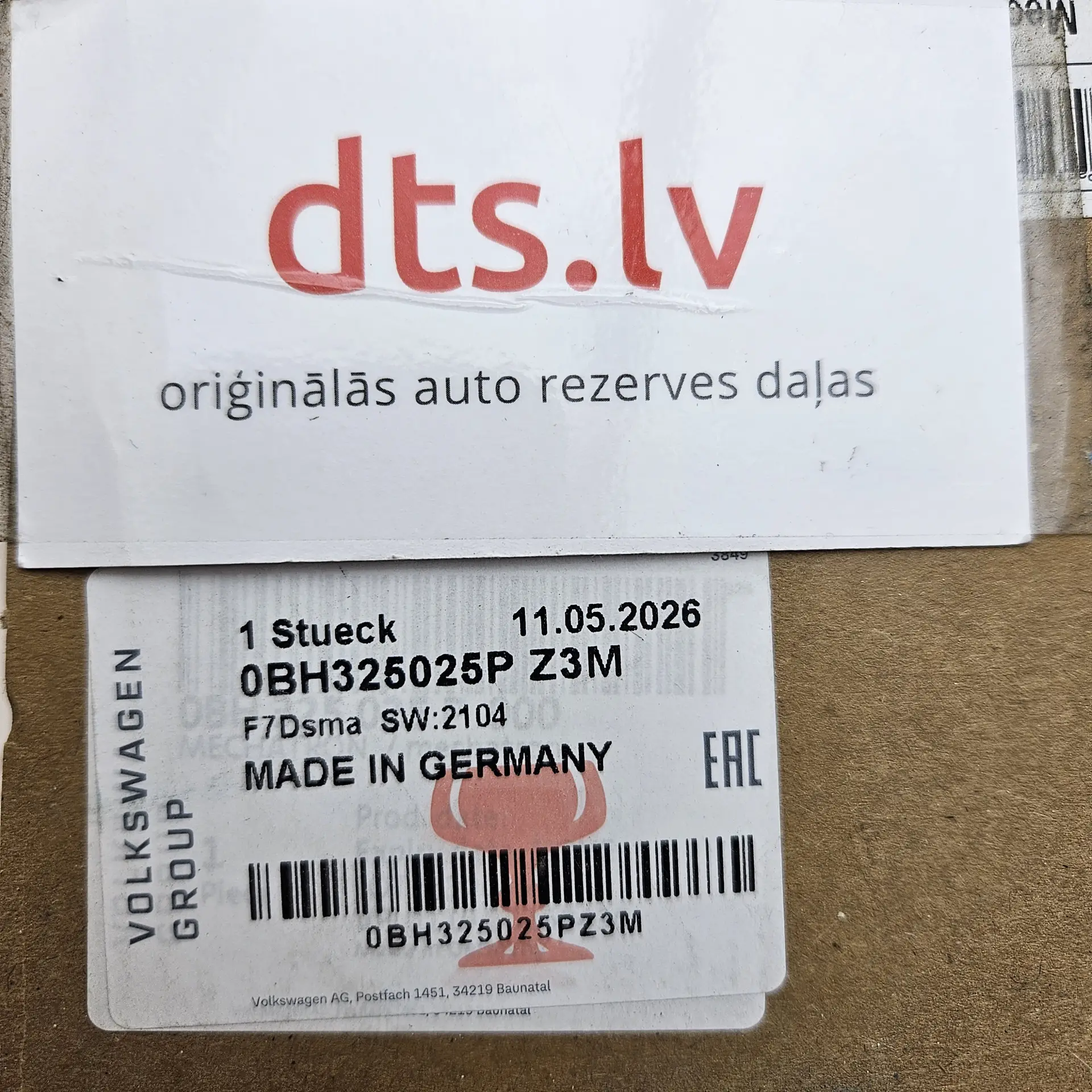 OEM Volkswagen 0BH325025PZ3M – Transmission mechatronic control unit with pre-programmed software