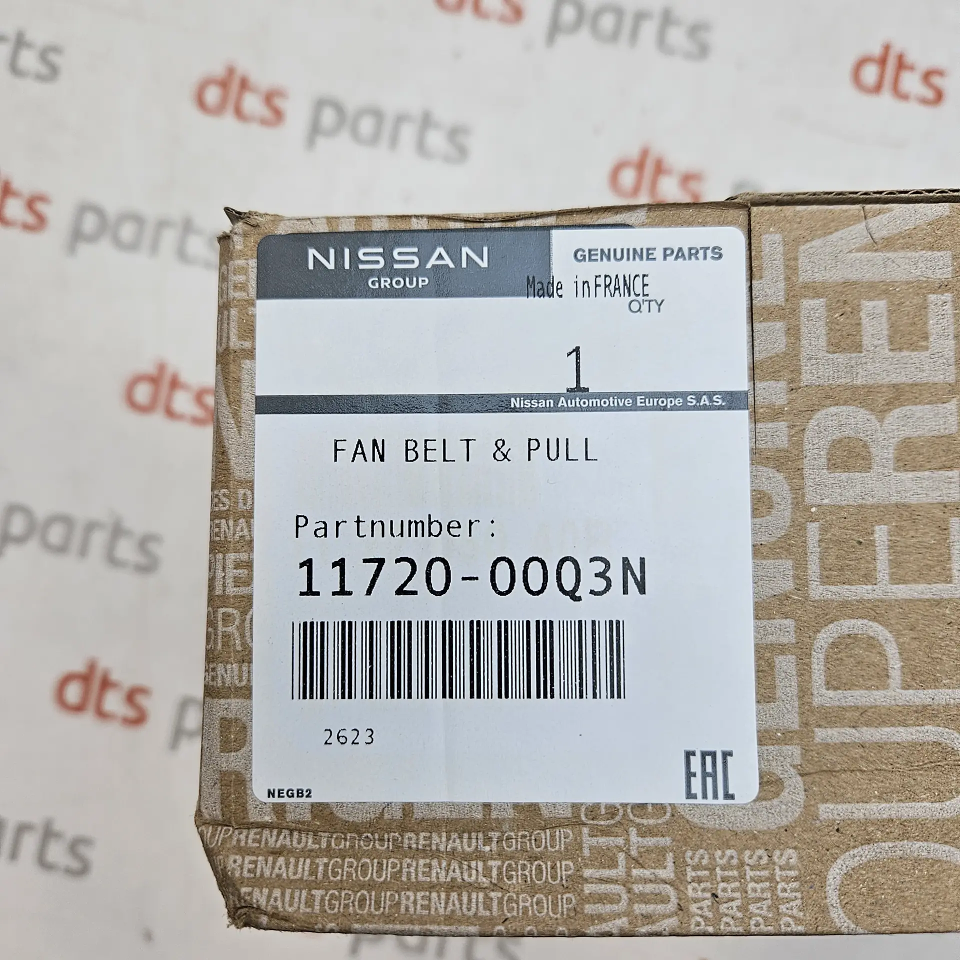 OEM Nissan 1172000Q3N – V-ribbed belt and pulley accessory kit