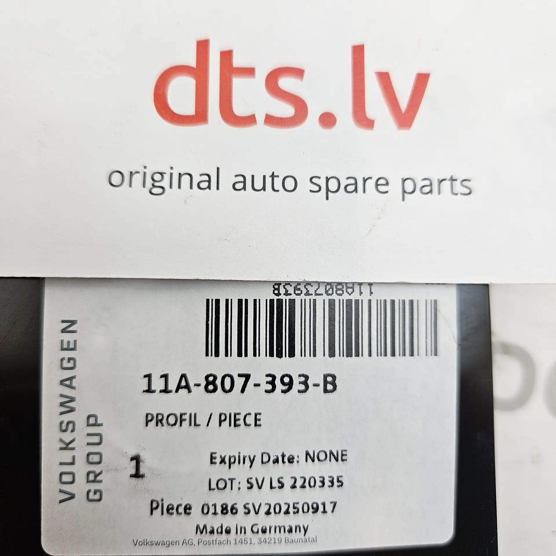 OEM Volkswagen 11A807393B – Rear left bumper guide bracket