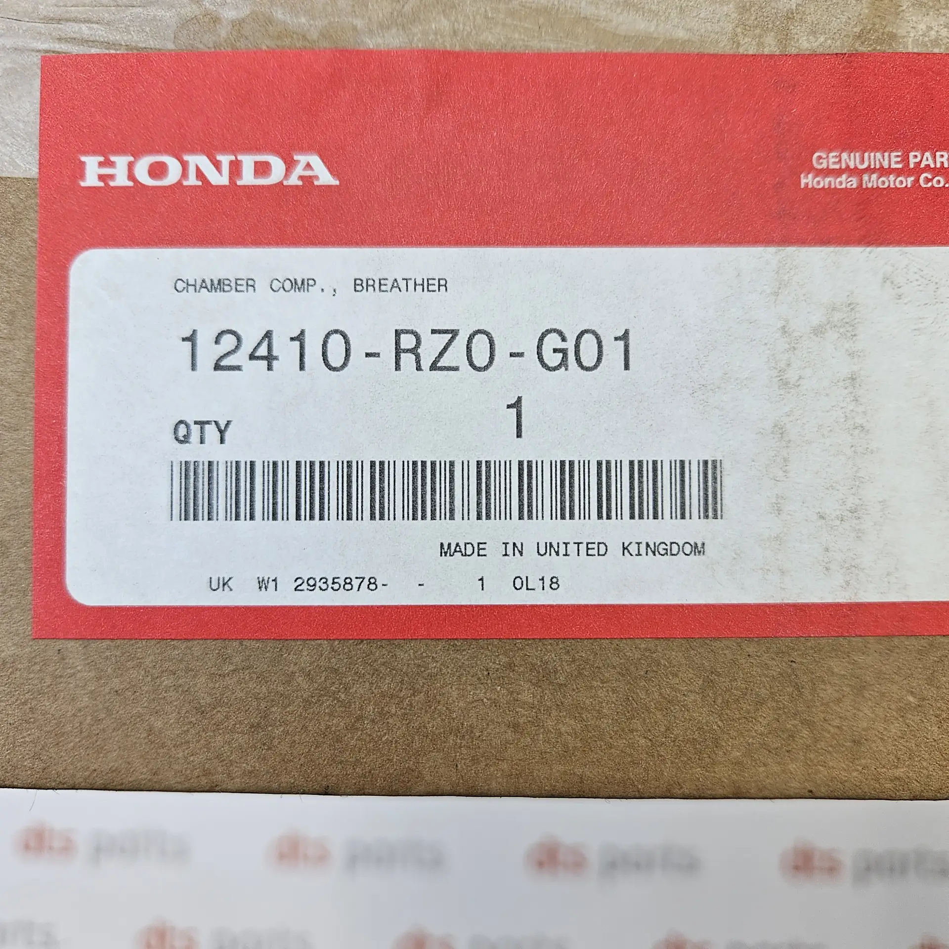 OEM Honda 12410RZ0G01 – Engine valve cover