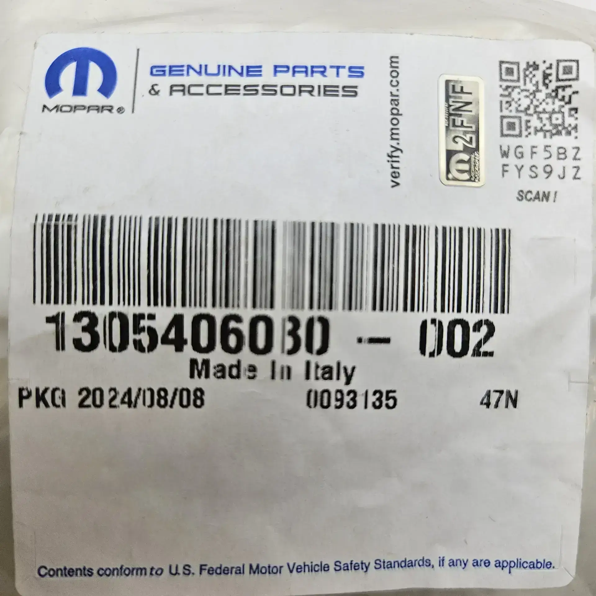 OEM FCA 1305406080 – Screw with washer FIAT LANCIA