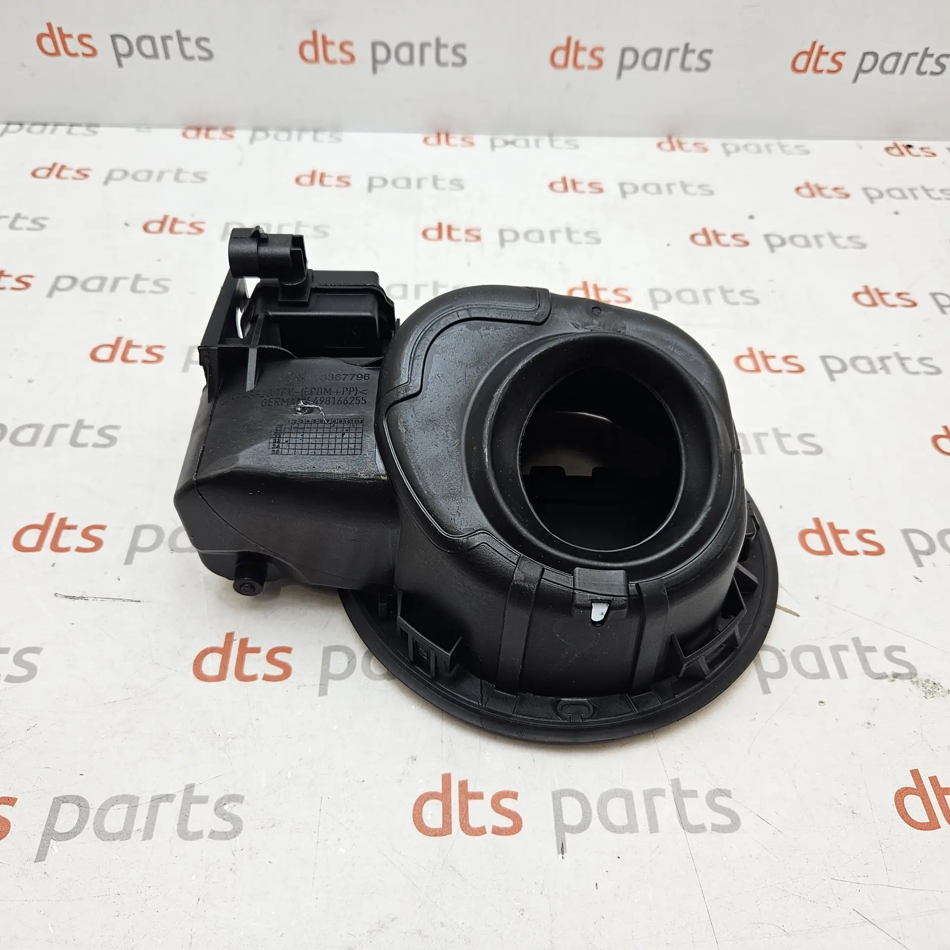 OEM PSA 13367796 – Fuel tank filler neck housing with integrated flap locking motor assembly