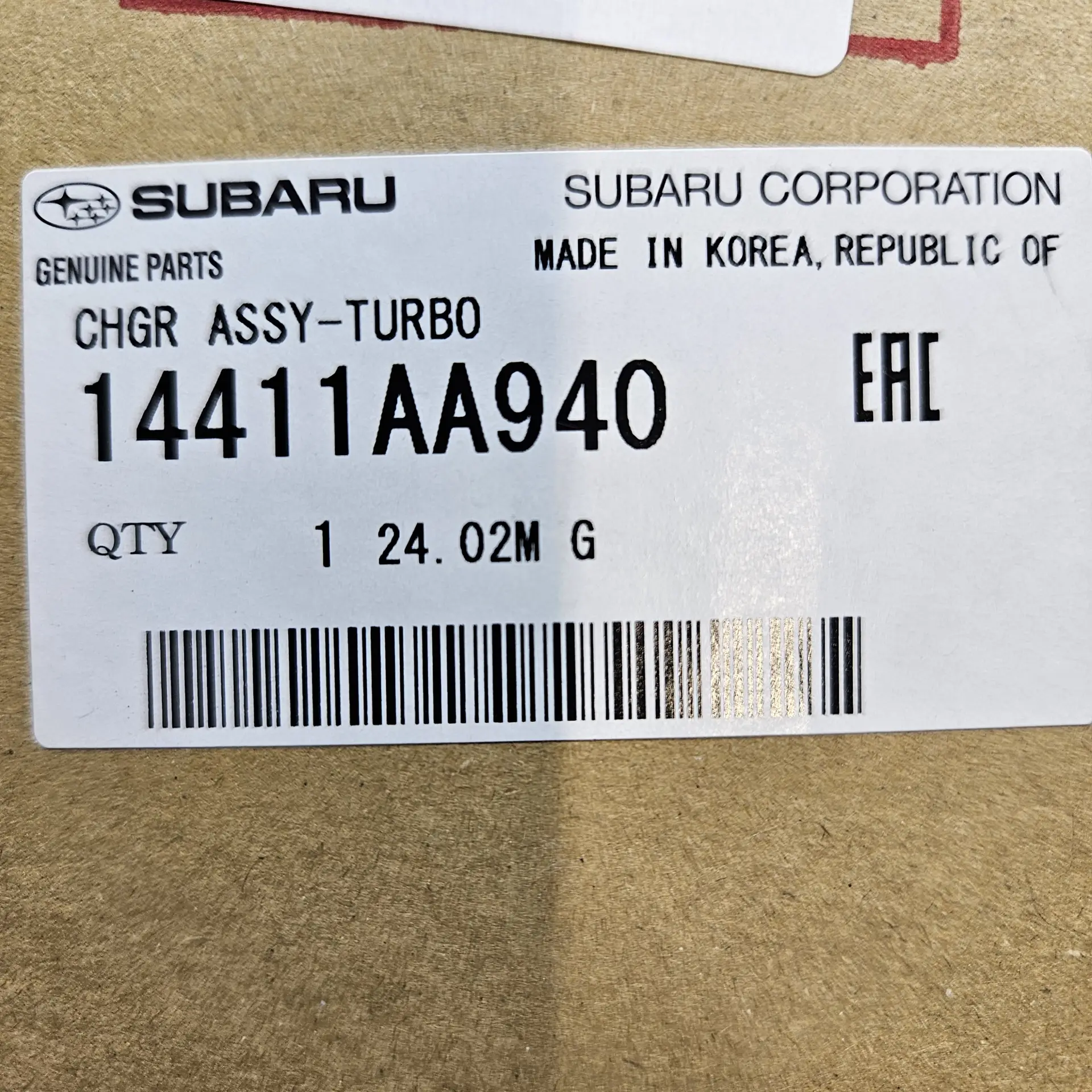OEM Subaru 14411AA940 – Turbocharger
