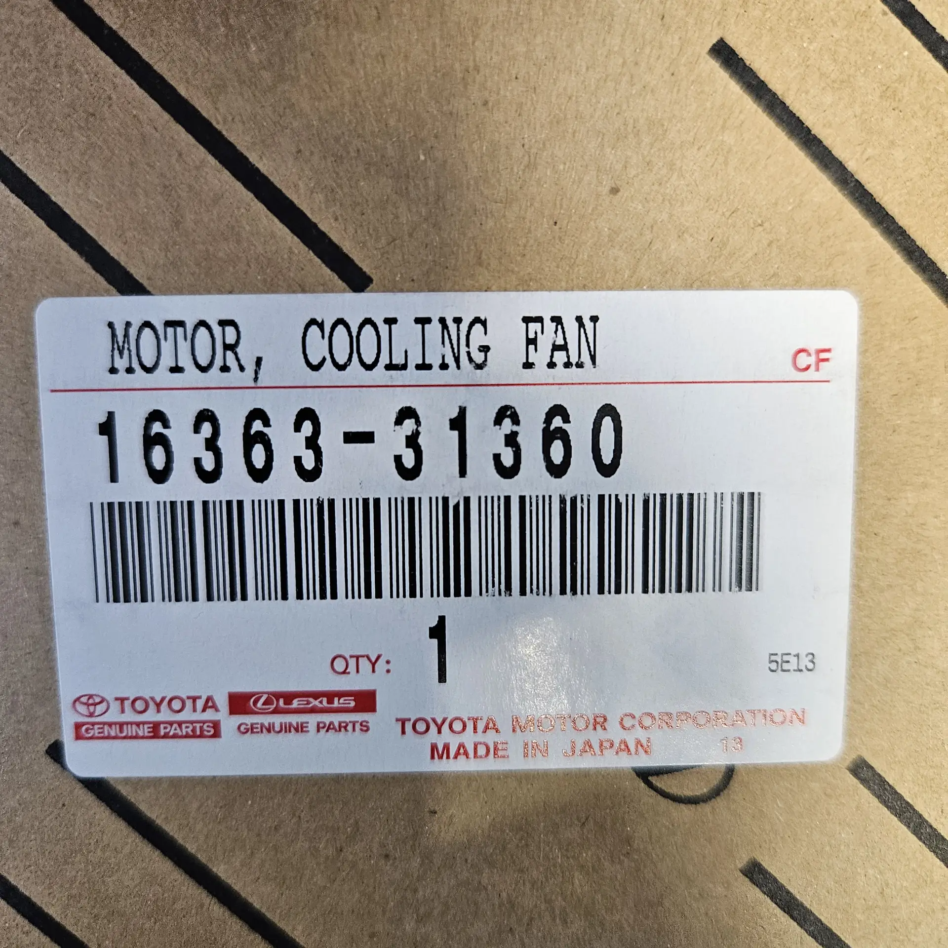 OEM Toyota 1636331360 – Electric engine radiator cooling fan motor