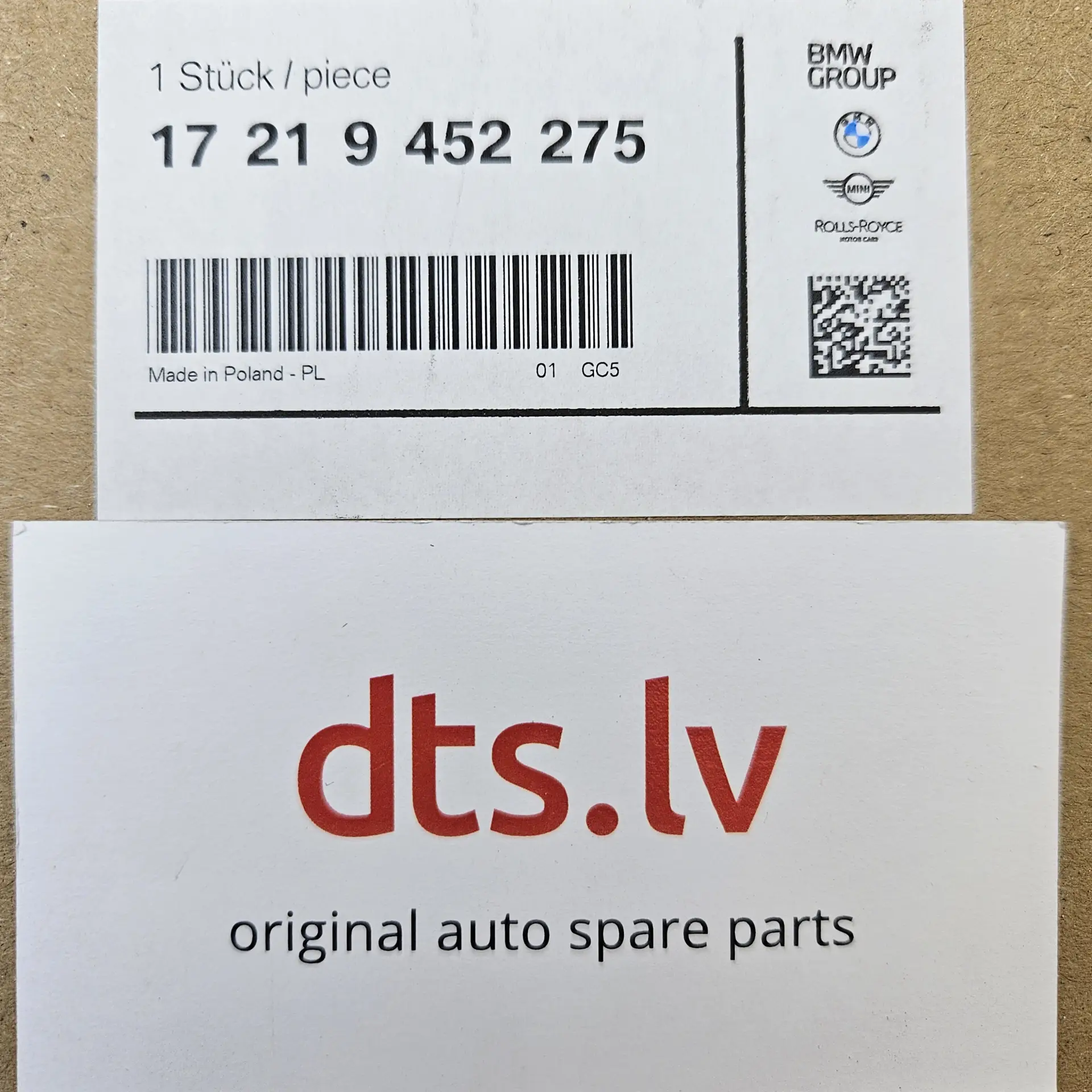 OEM BMW 17219452275 – Auxiliary radiator mounting frame bracket