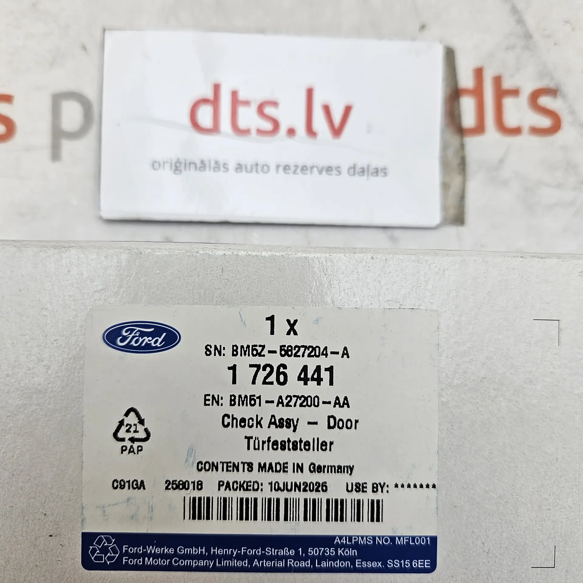 OEM Ford 1726441 – Rear door check strap stopper assembly