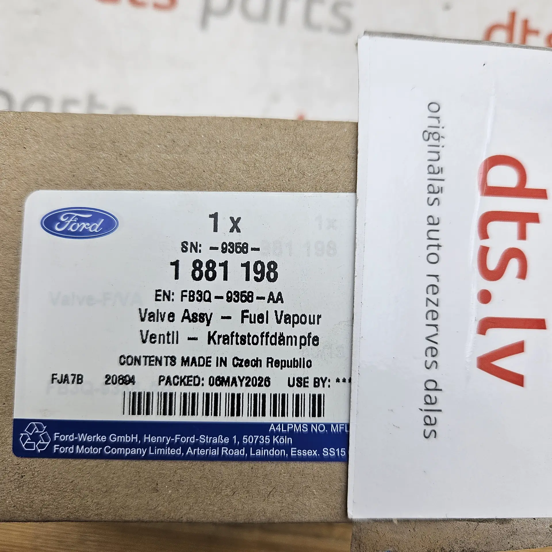 OEM Ford 1881198 – High-pressure fuel pump inlet metering valve