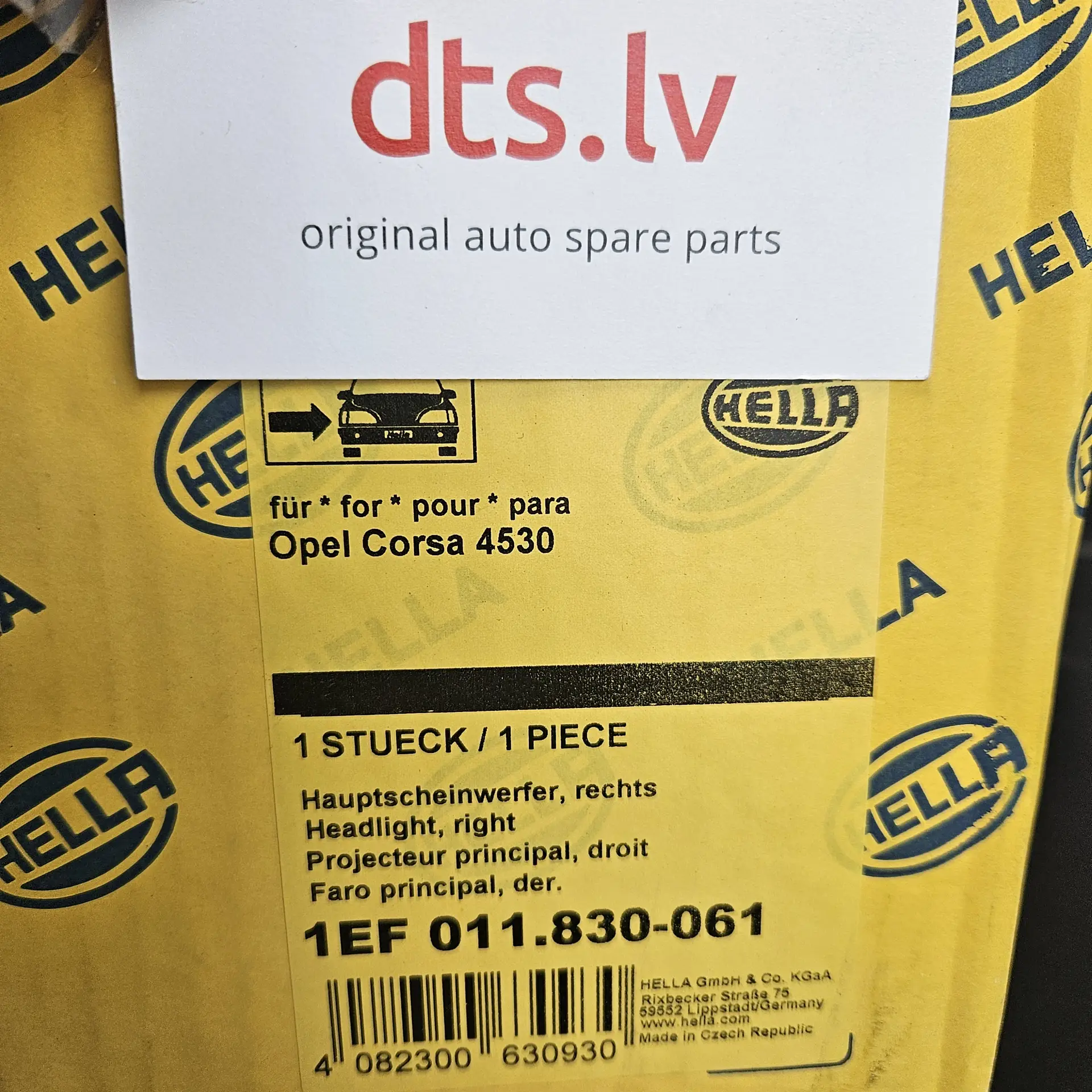 Hella 1EF011830061 – Front right headlight - aftermarket part
