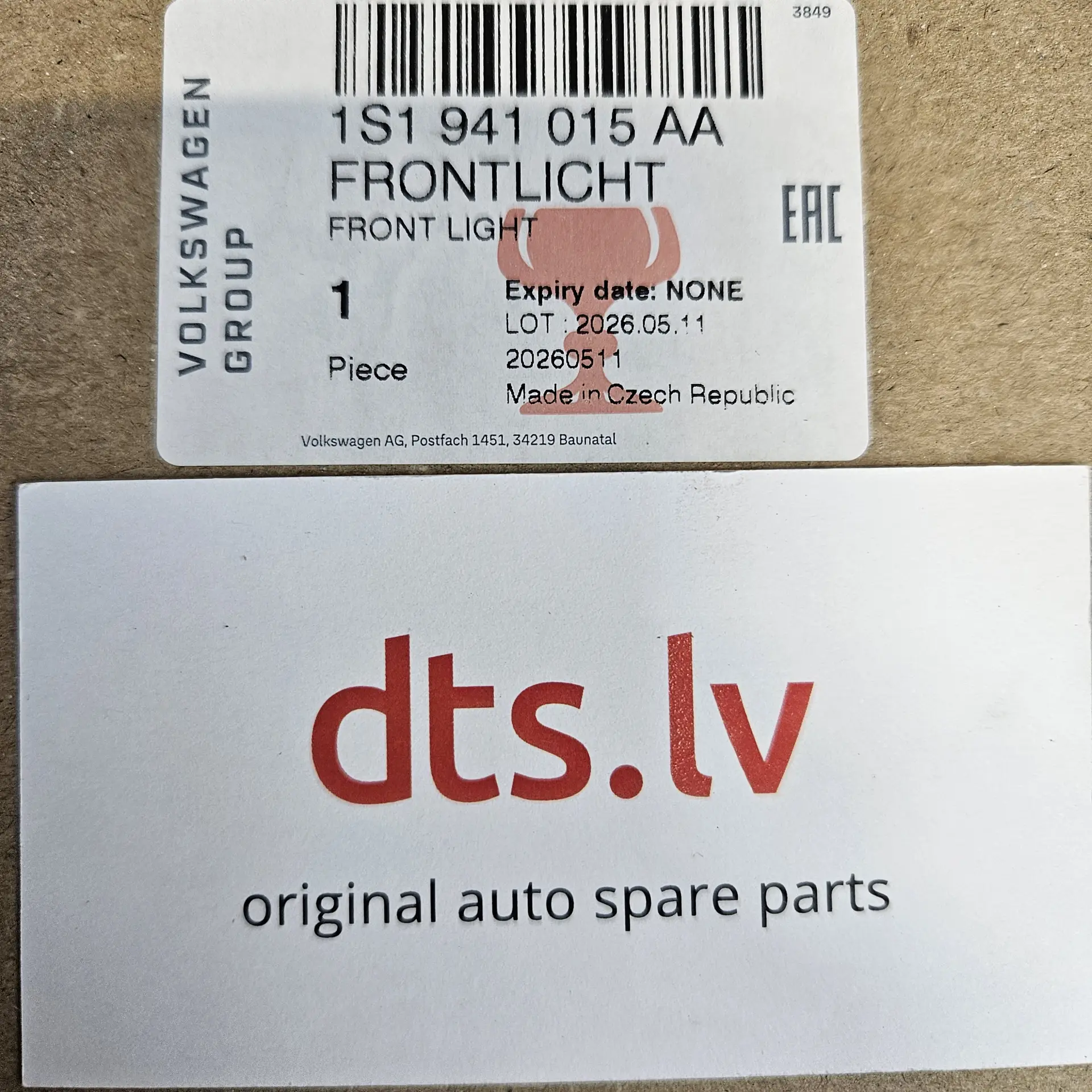 OEM VAG 1S1941015AA – Front headlight main headlamp assembly left-hand side