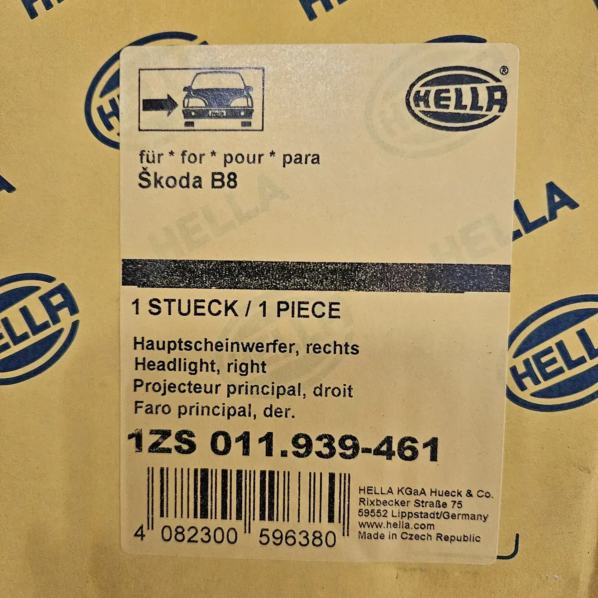 Hella 1ZS011939461 – Front right Bi-xenon headlight - järelturu osa