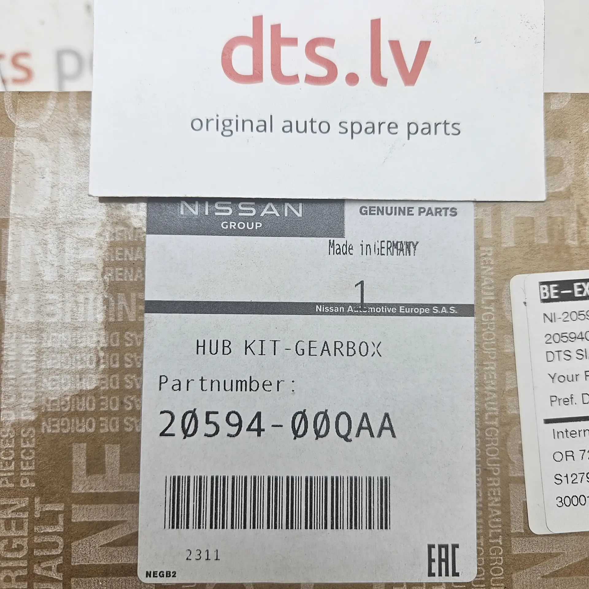 OEM Nissan 2059400QAA – Dual-clutch transmission input shaft hub kit
