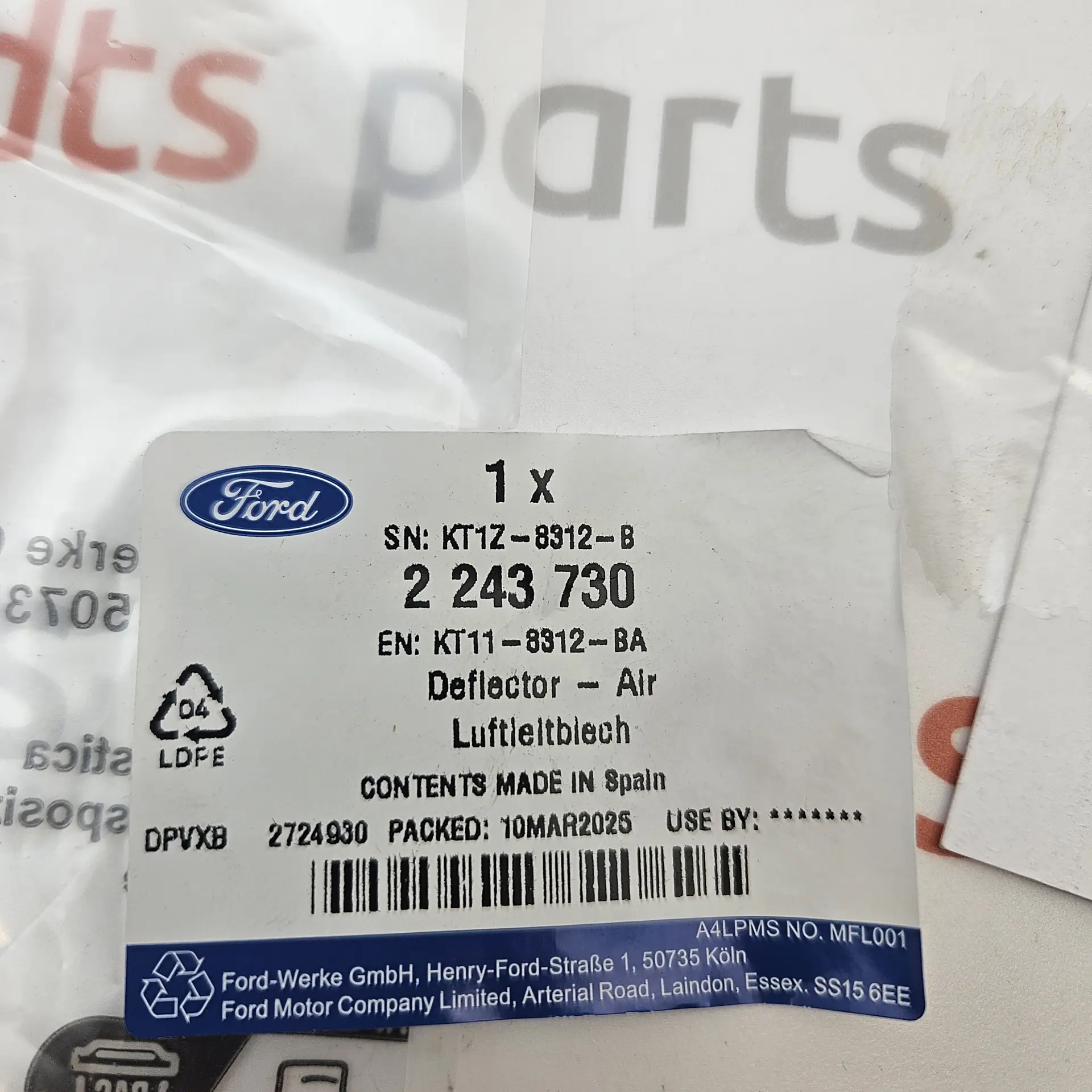 OEM Ford 2243730 – Front air intake deflector