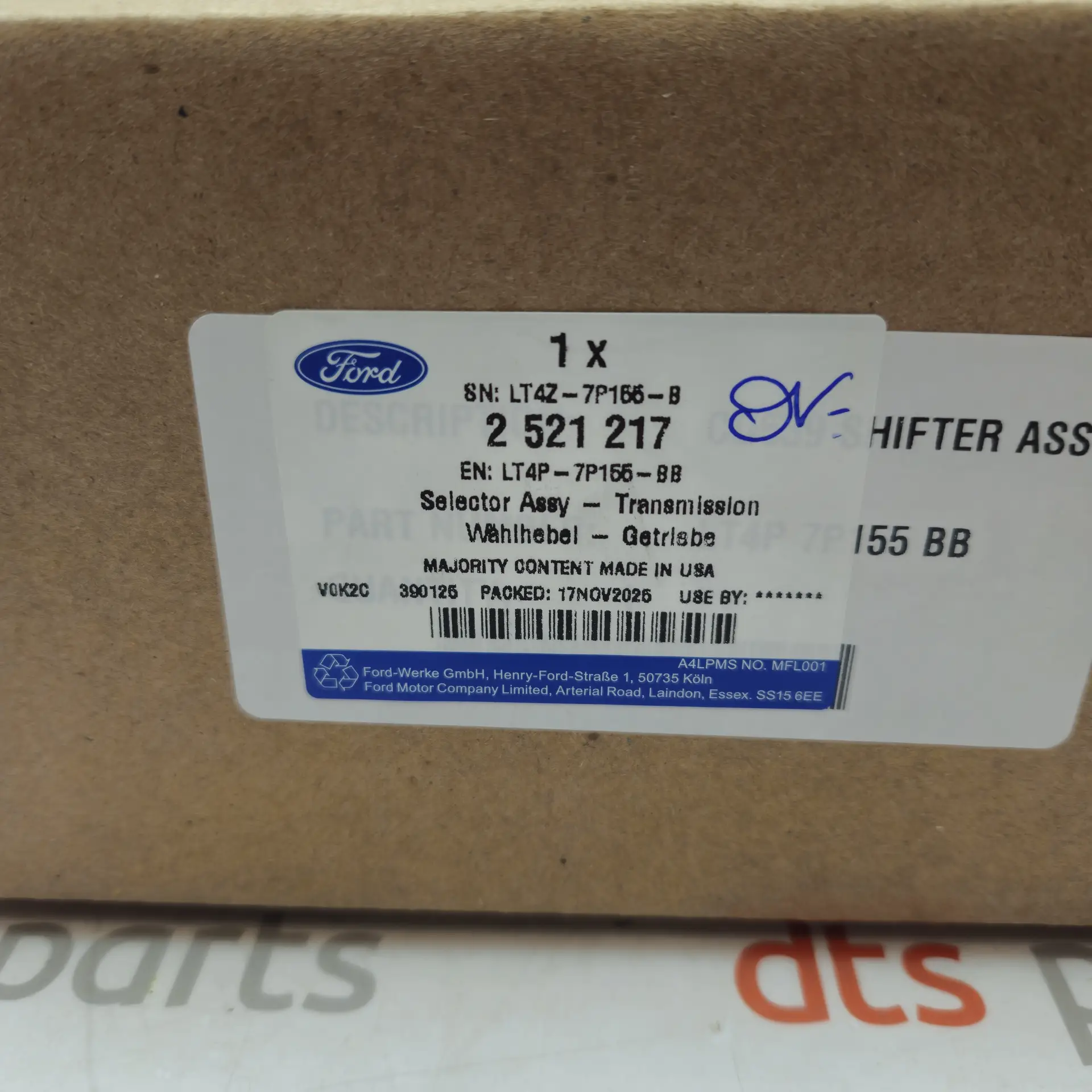 OEM Ford 2521217 – Automatic transmission gear selector assembly