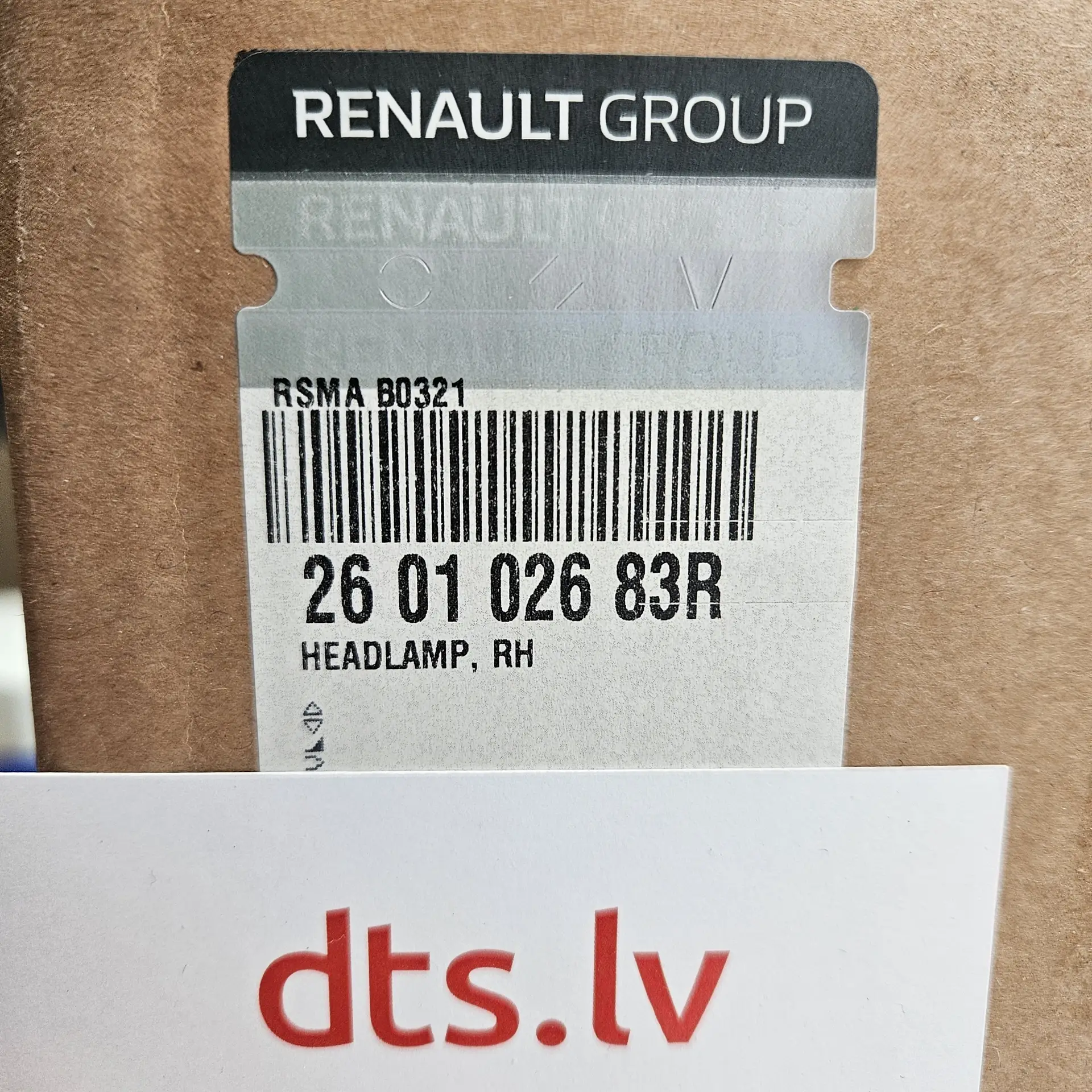 OEM Renault 260102683R – Right-hand front headlight assembly