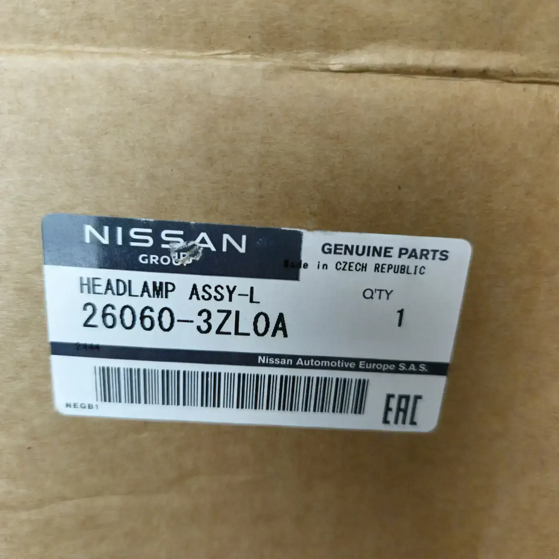 OEM Nissan 260603ZL0A – Front Left (Driver Side in LHD countries) Headlight Assembly
