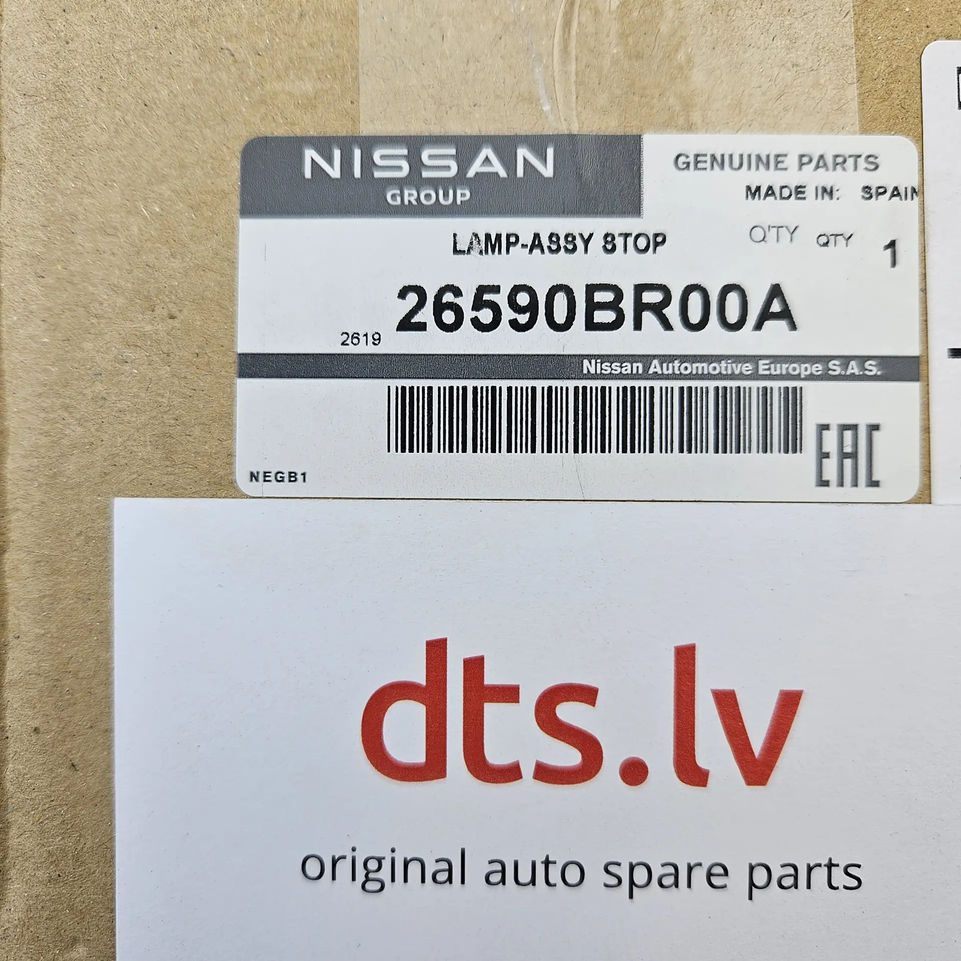 OEM Nissan 26590BR00A – High-level third brake light assembly