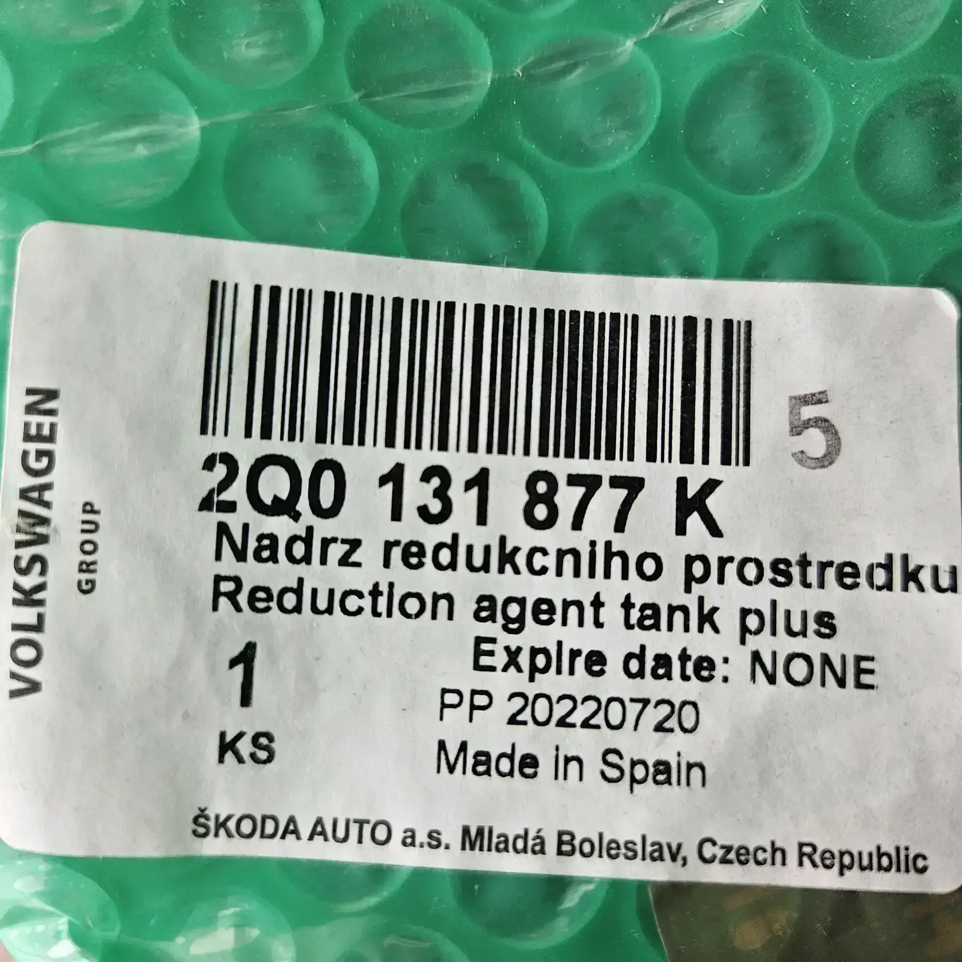 OEM VAG 2Q0131877K – Tank AdBlue
