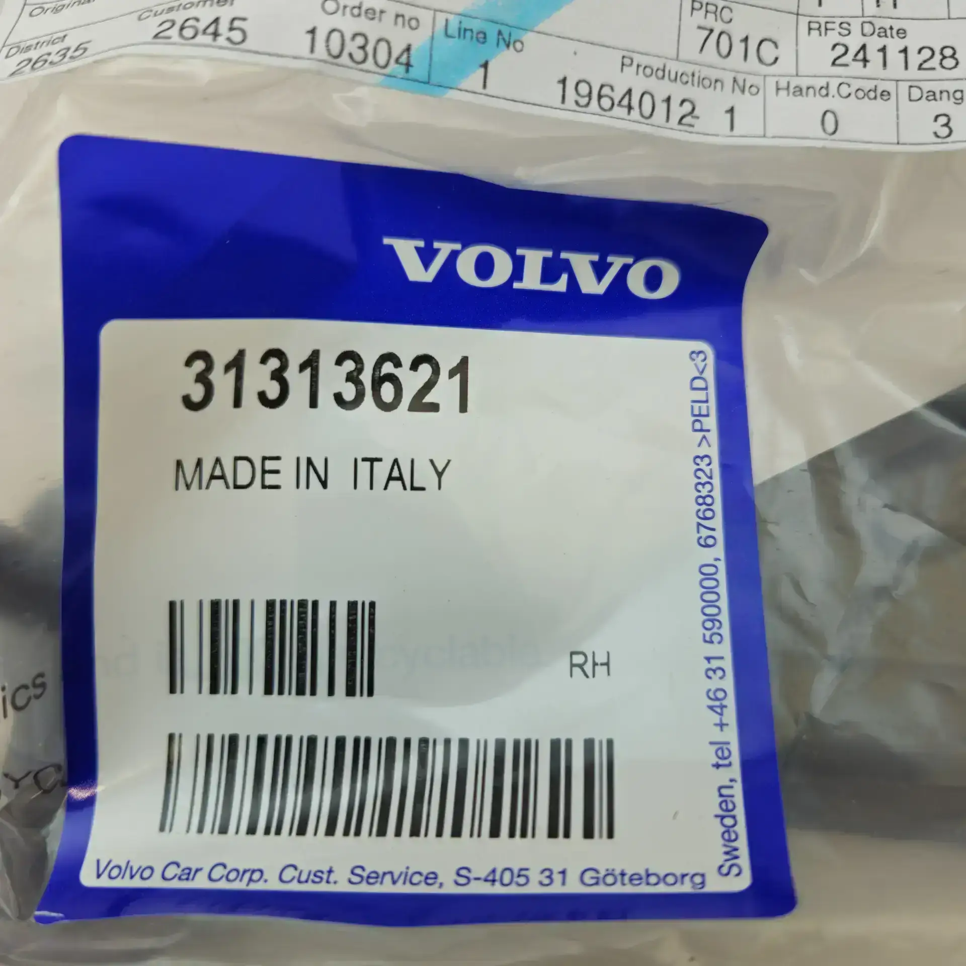 OEM Volvo 31313621 – Rear left distronic sensor bracket