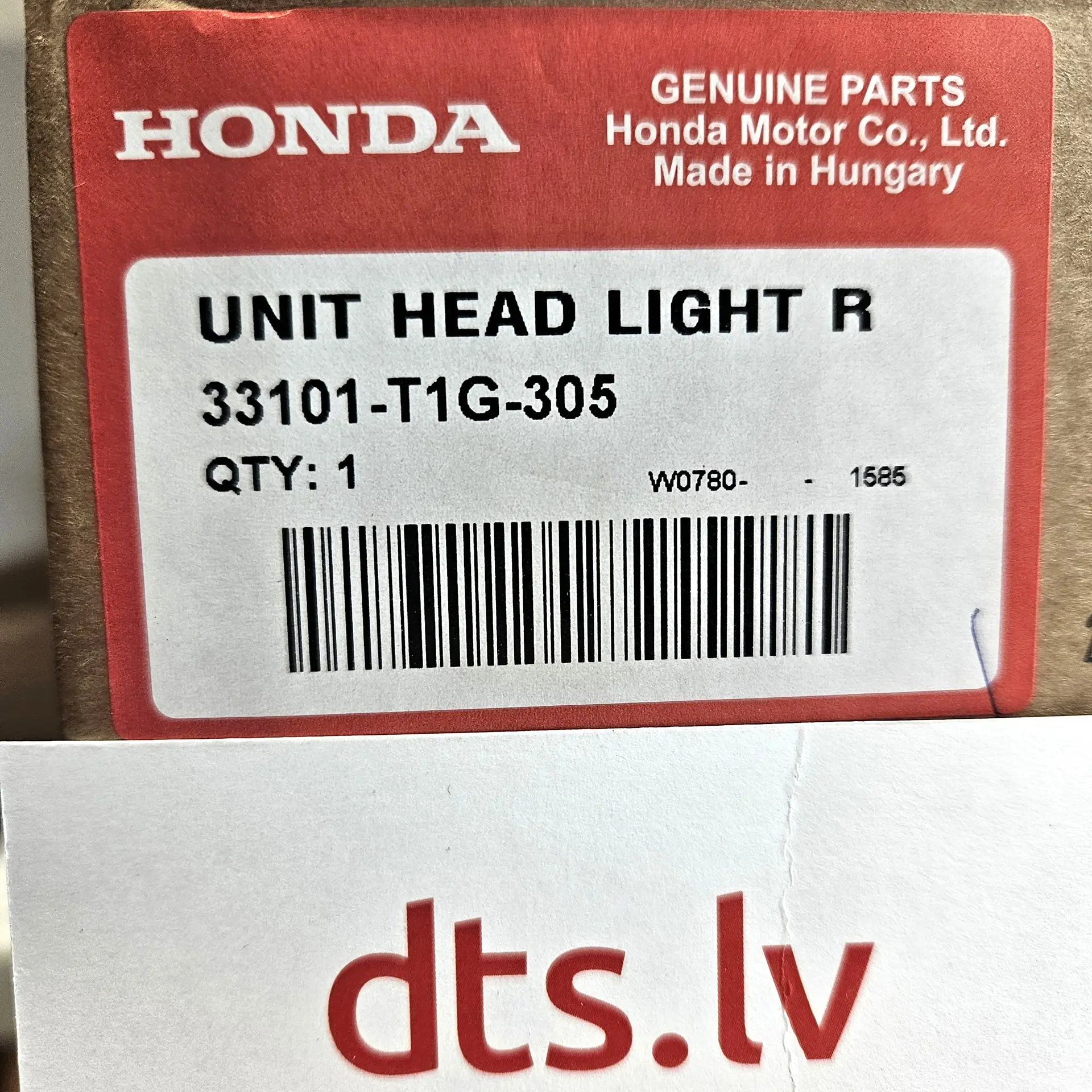 OEM Honda 33101T1G305 – Right headlight