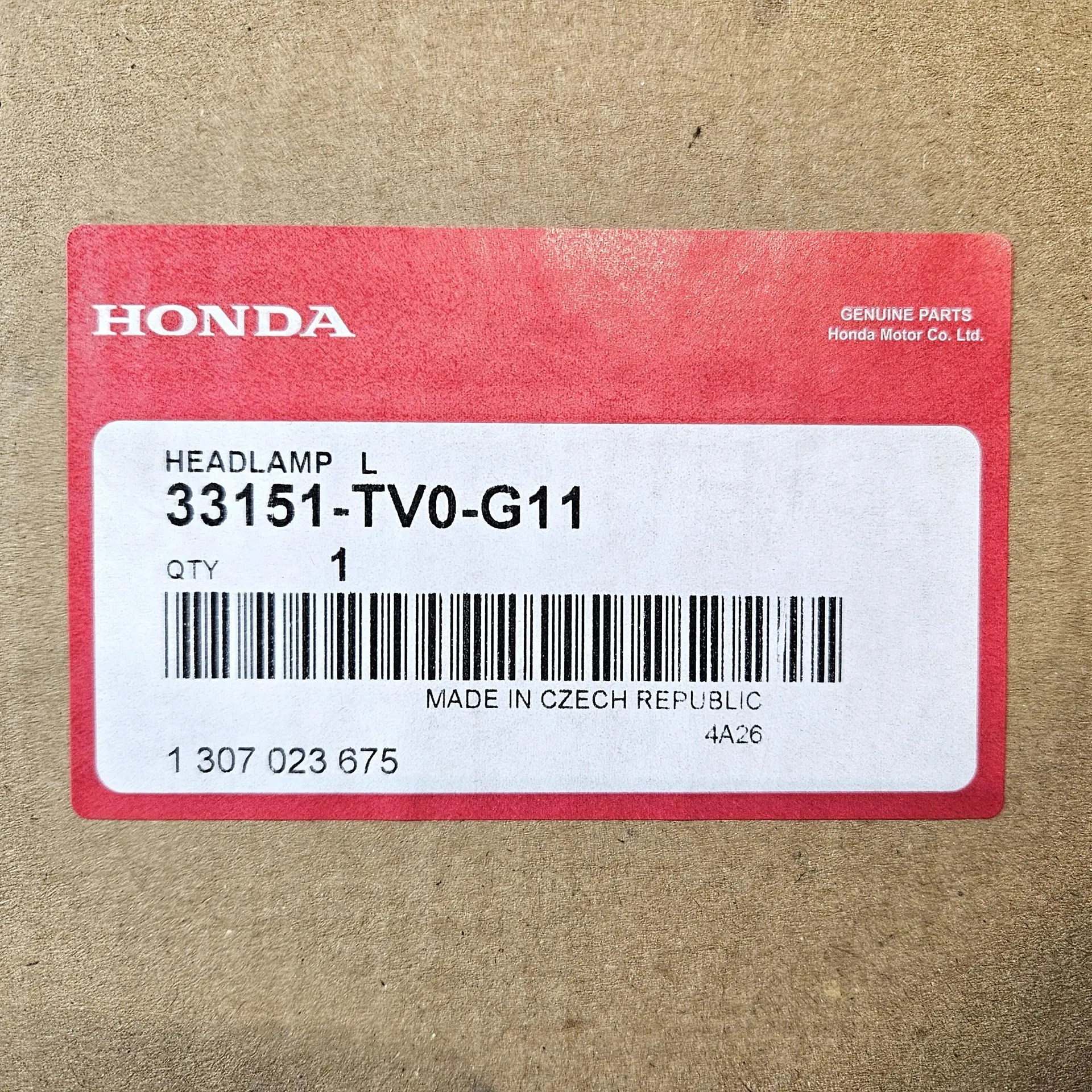OEM Honda 33151TV0G11 – Left headlight