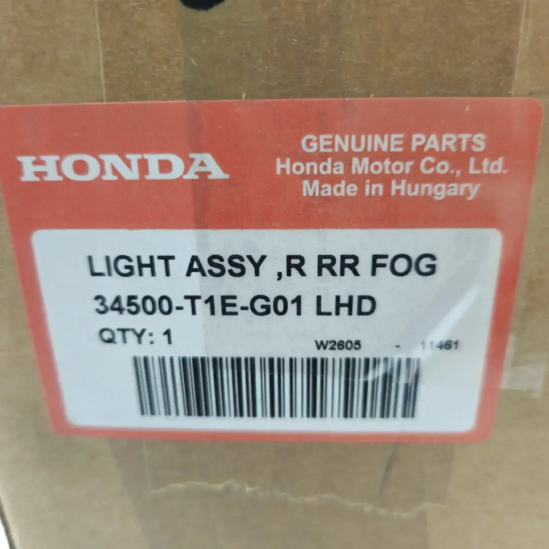OEM Honda 34500T1EG01 – Rear right reflector