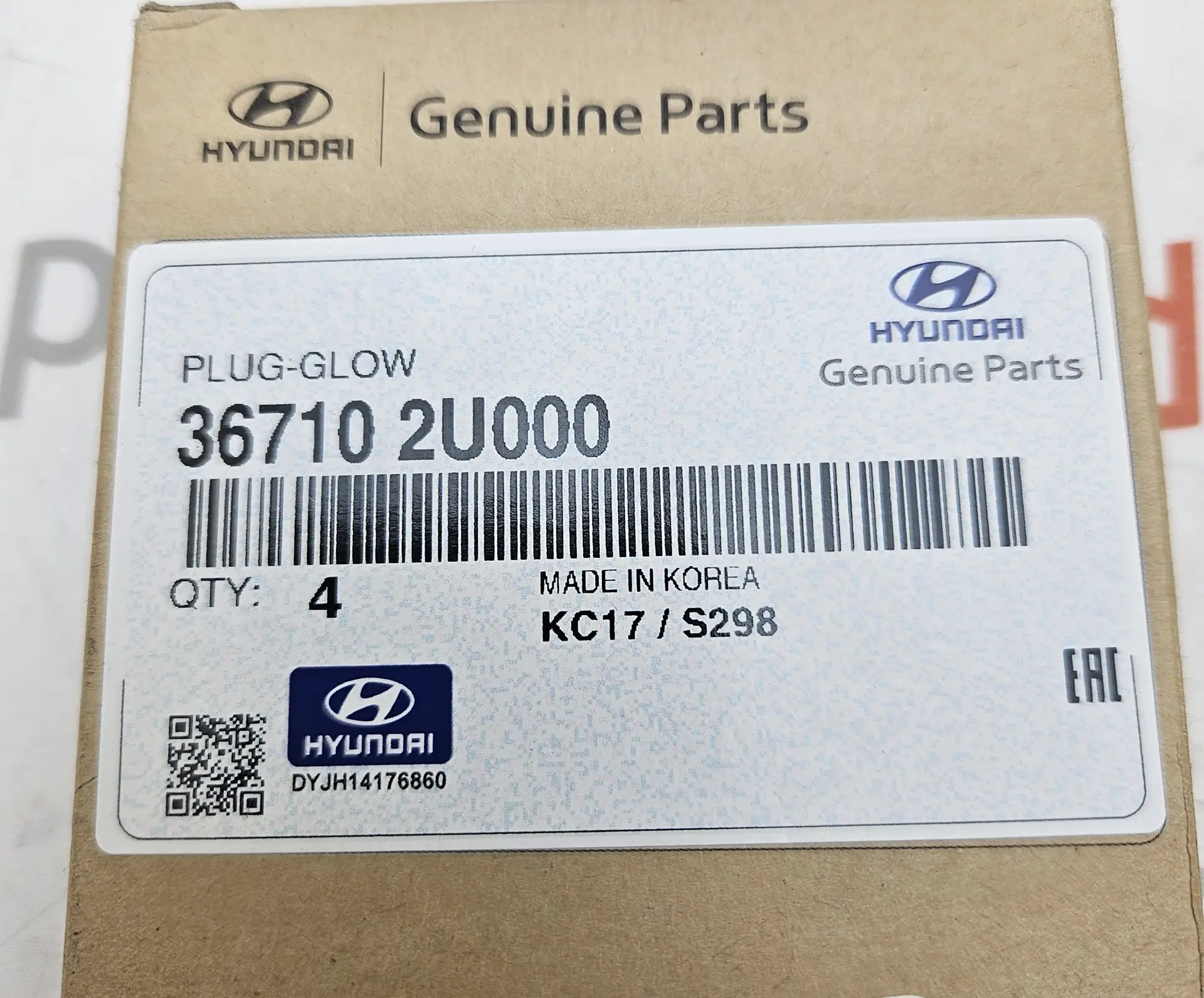 OEM Hyundai 367102U000 – PLUG-GLOW