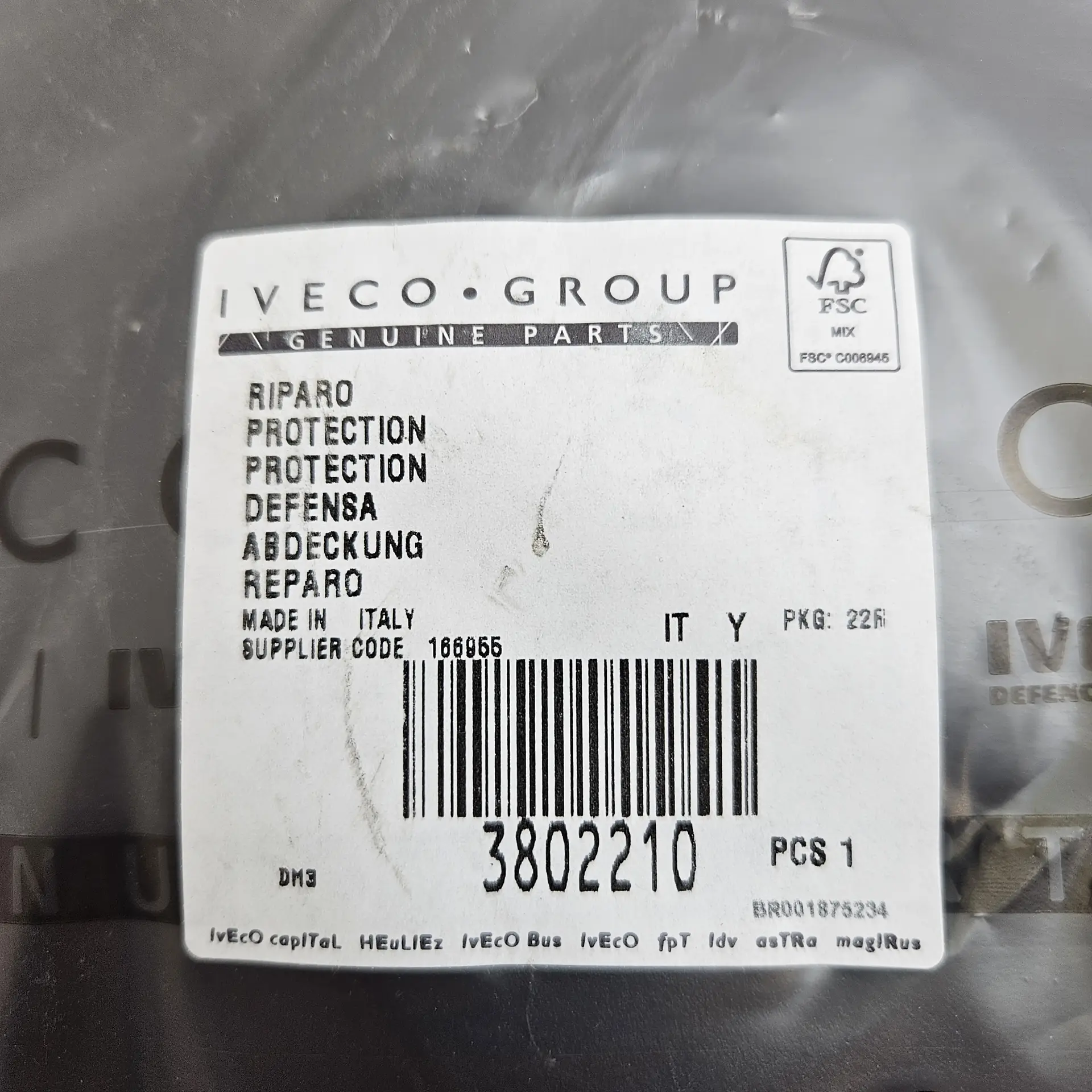 OEM Iveco 3802210 – Front lower underbody engine splash shield