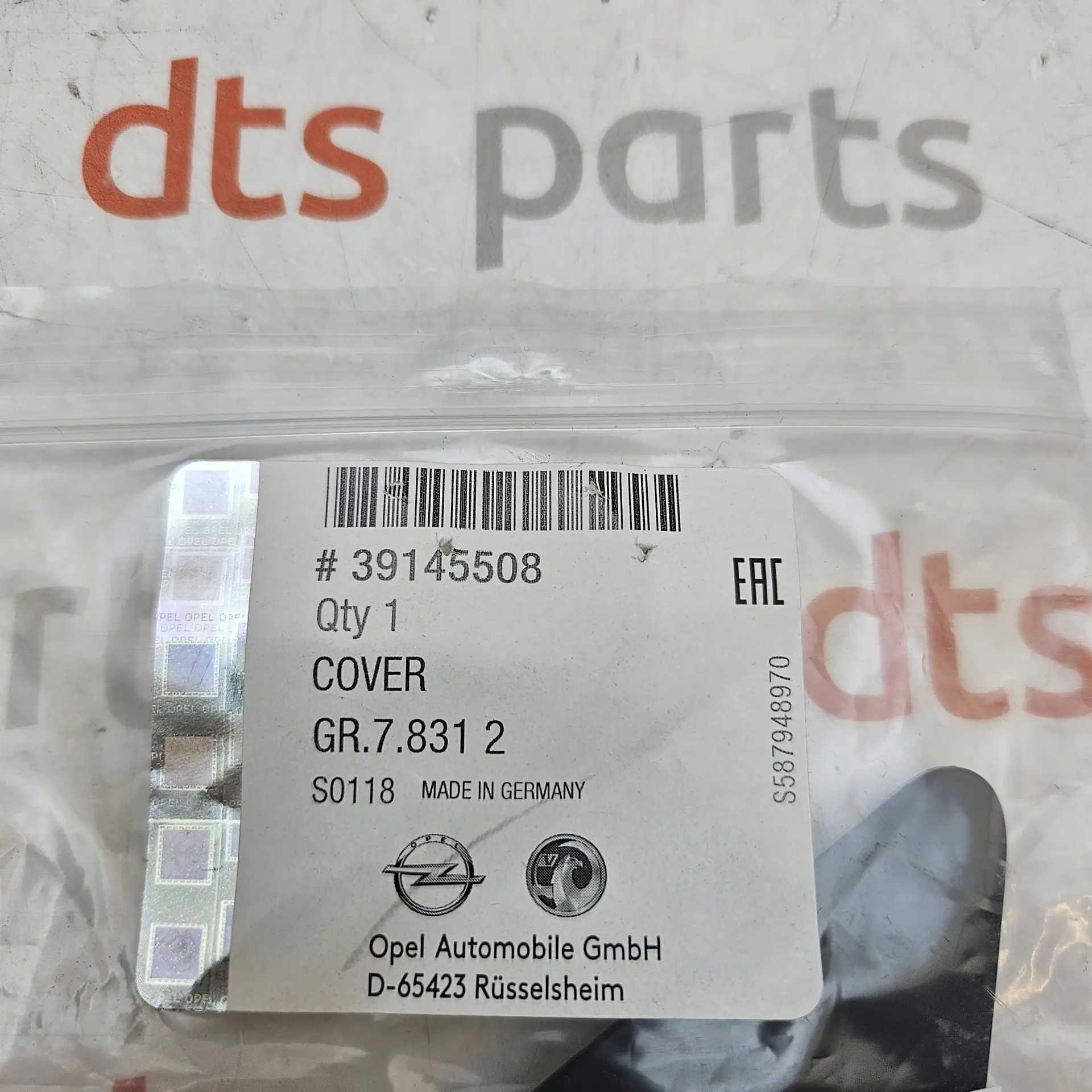 OEM PSA 39145508 – Rear bumper towing eye cover cap