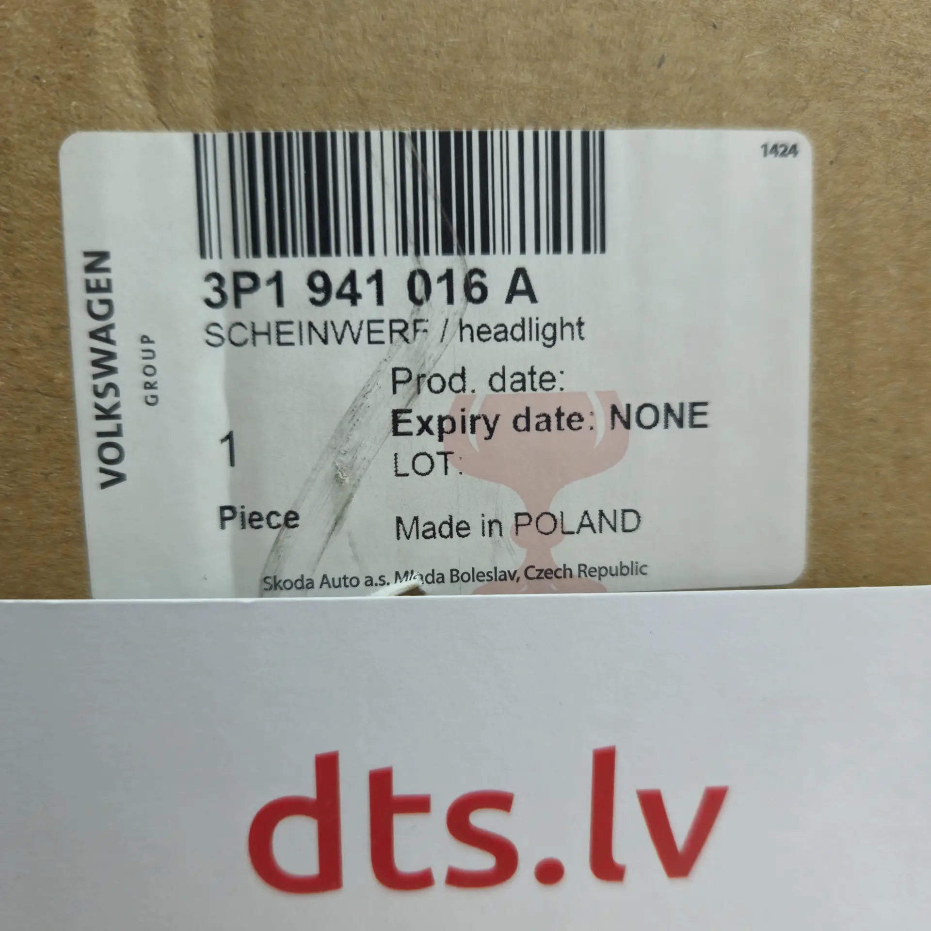 OEM Skoda 3P1941016A – Front right headlight