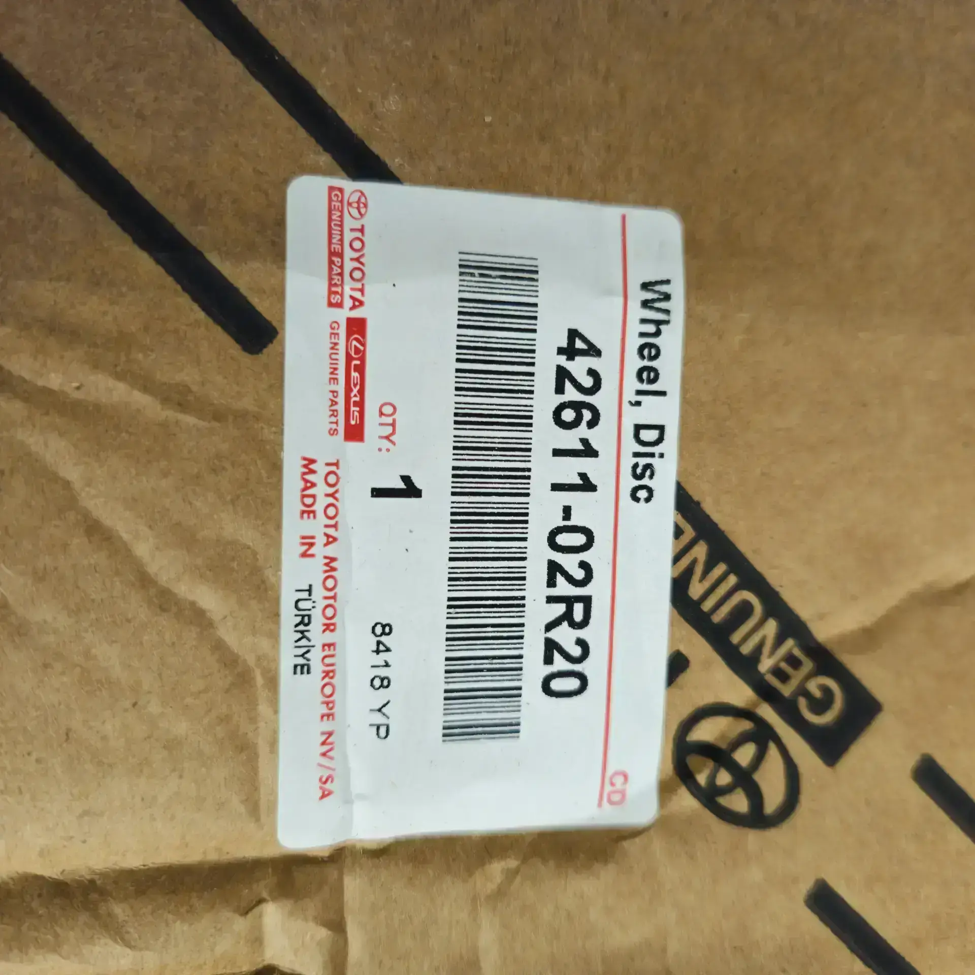 OEM Toyota 4261102R20 – Alloy rim R16