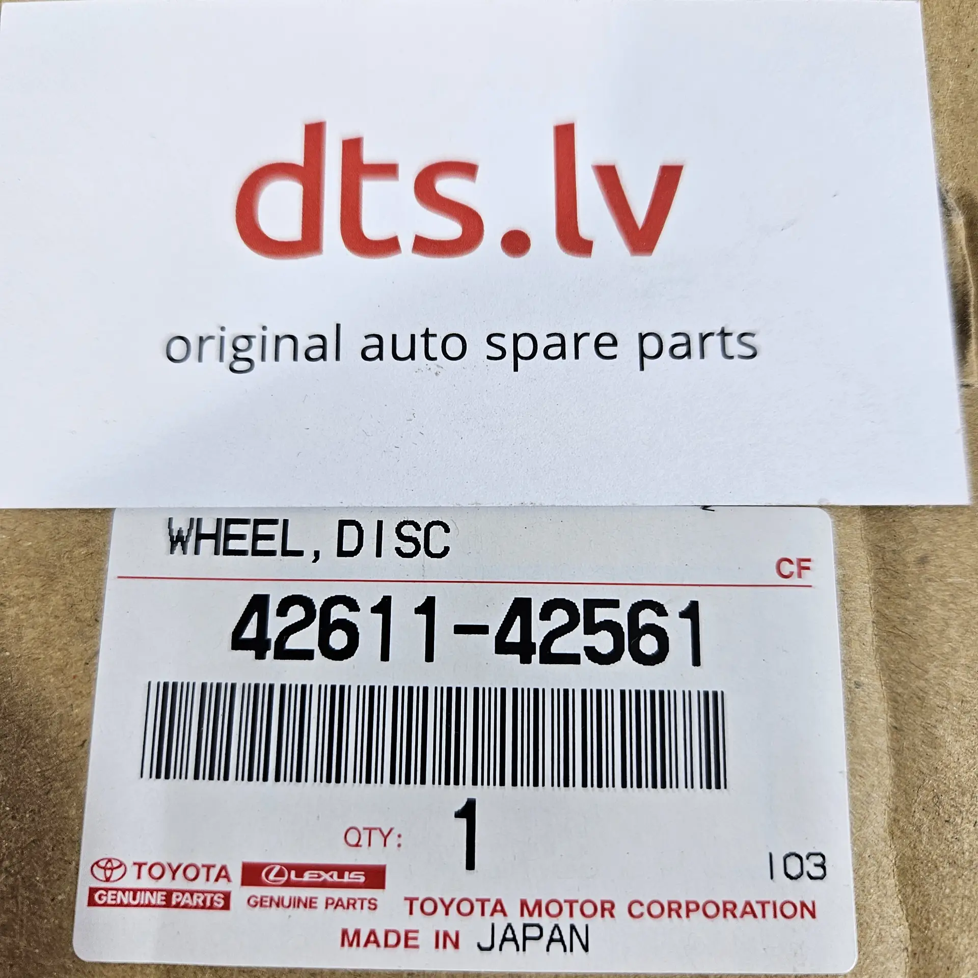 OEM Toyota 4261142561 – Front or rear alloy wheel rim 18-inch