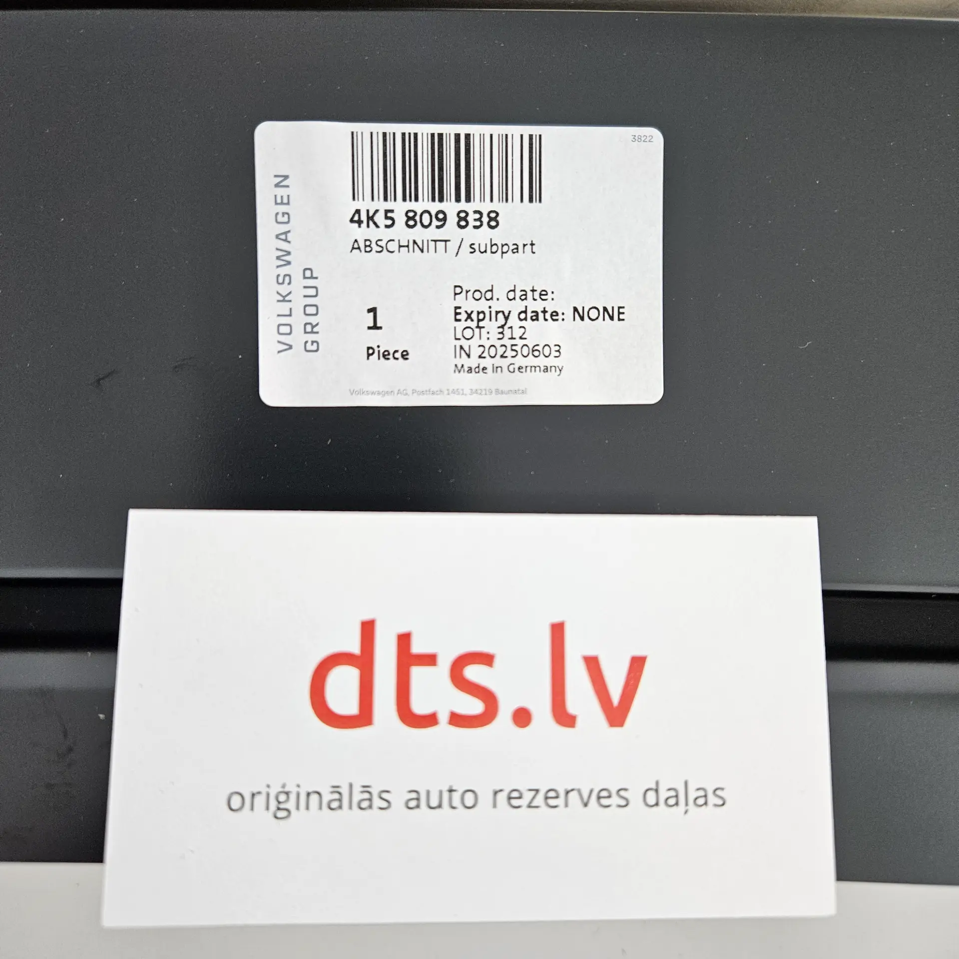 OEM VAG 4K5809838 – Rear quarter panel AUDI A6 C8/4K (2018-2024)