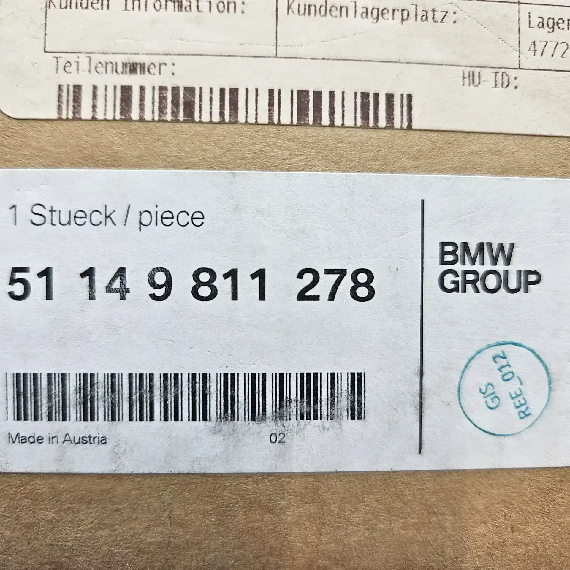 OEM BMW 51149811278 – Right side trim strip set (Black)