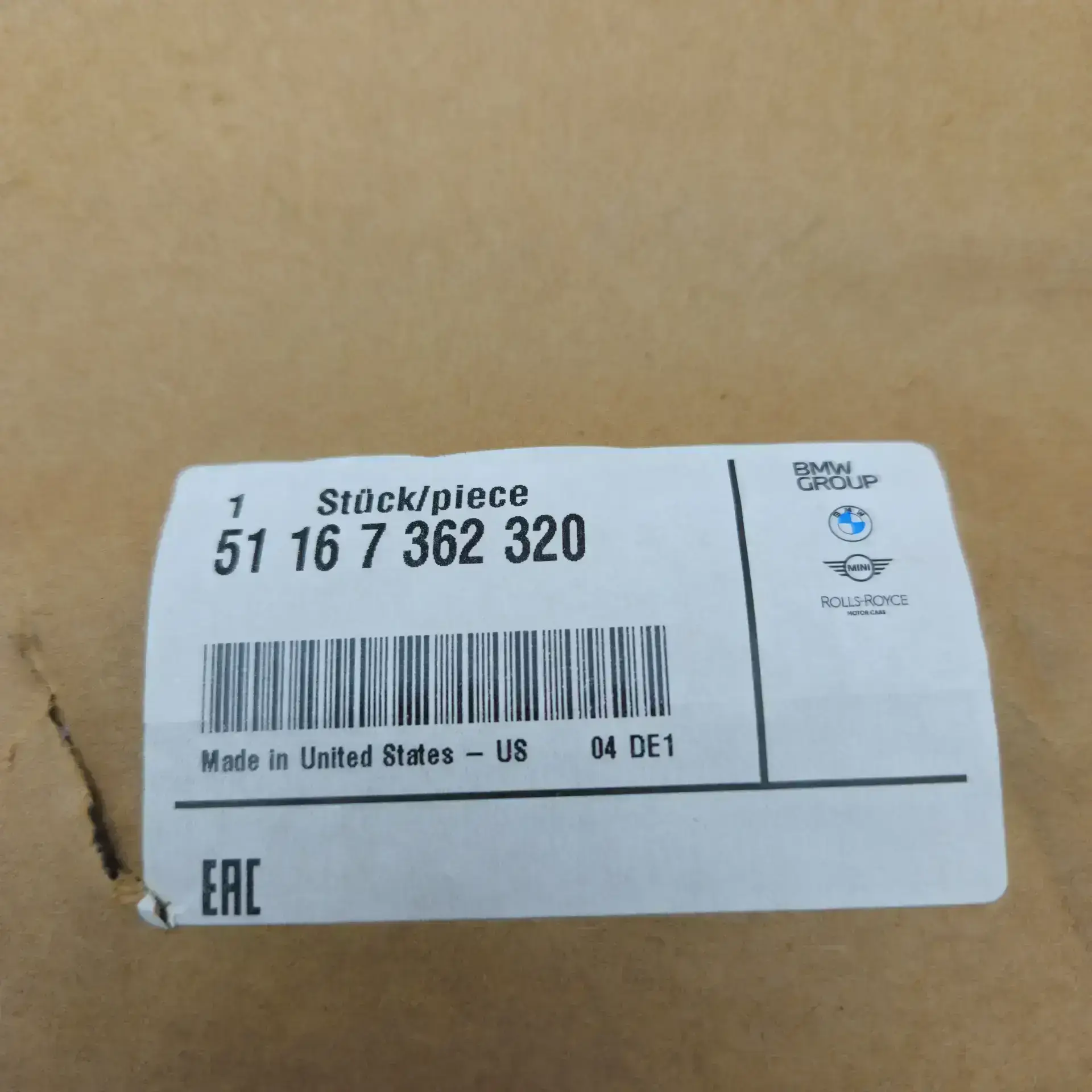 OEM BMW 51167362320 – Right rear view mirror glass