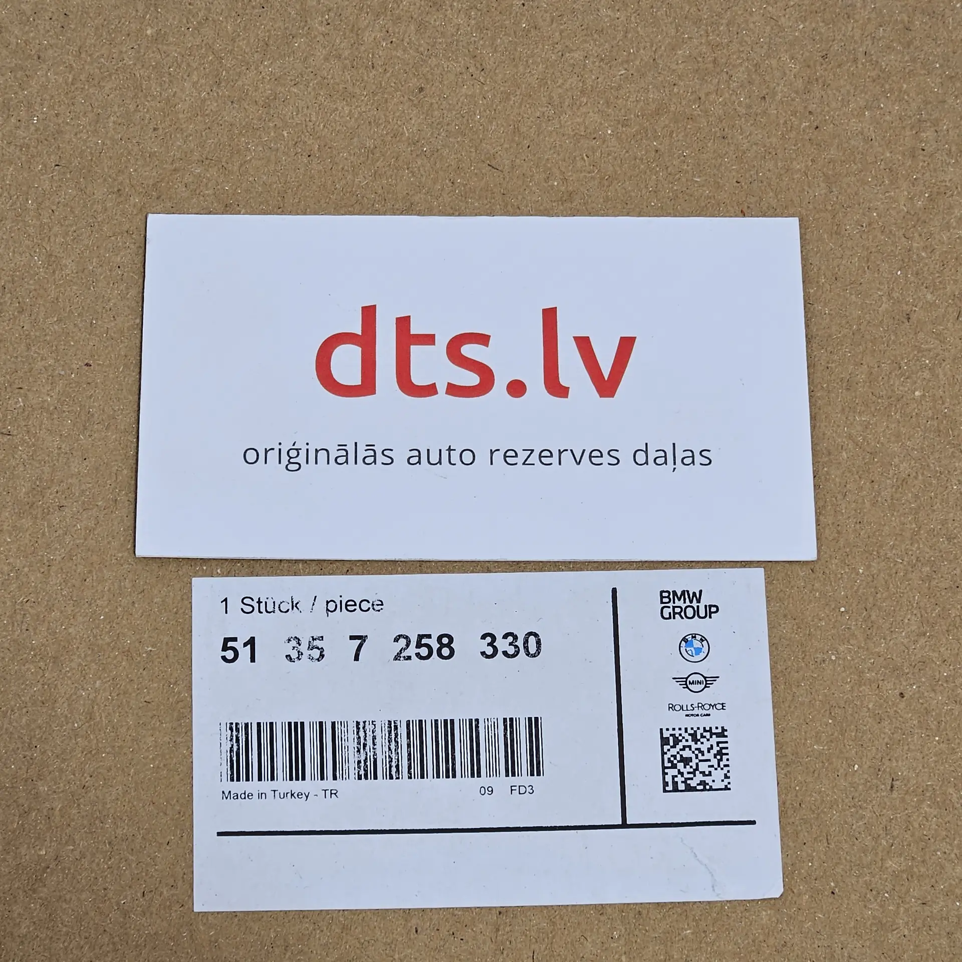 OEM BMW 51357258330 – Rear door wheatherstrip