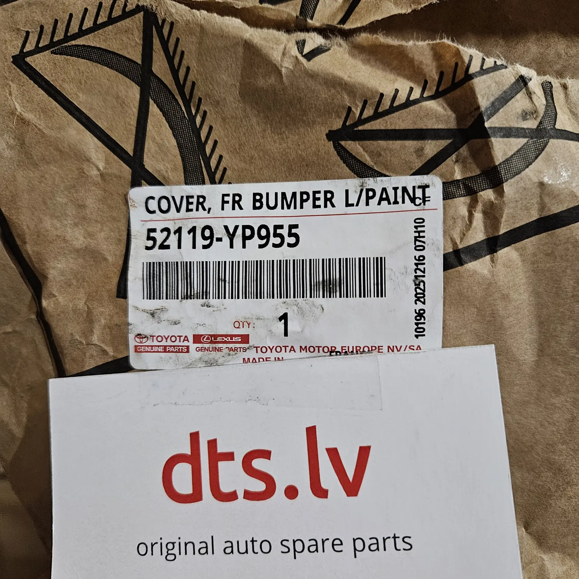 OEM Toyota 52119YP955 – Front bumper