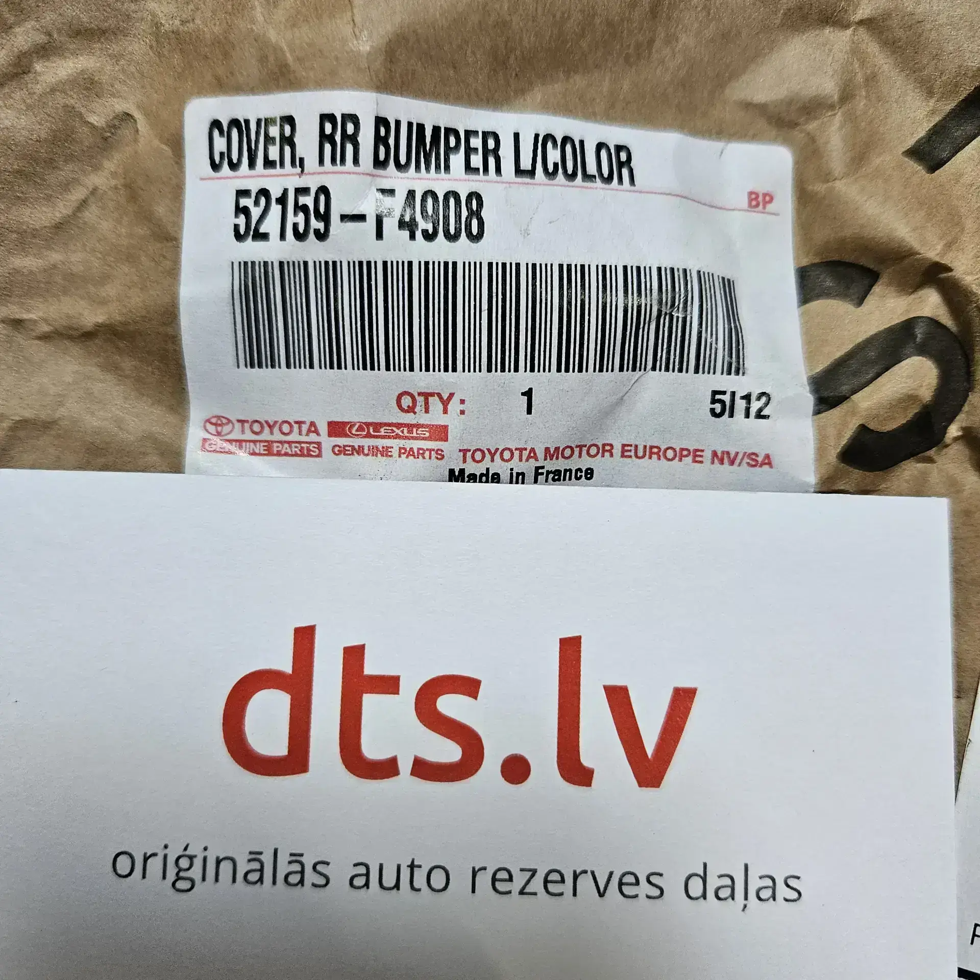 OEM Toyota 52159F4908 – Rear bumper  Toyota C-HR
