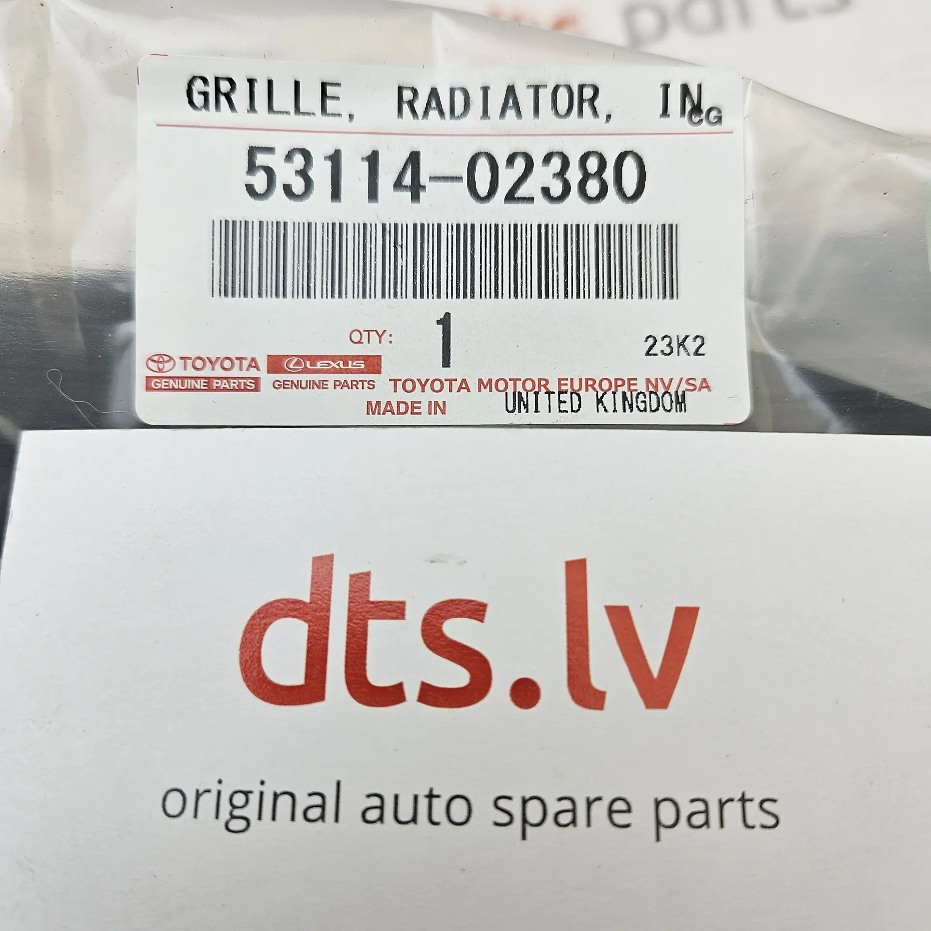 OEM Toyota 5311402380 – Front bumper upper inner radiator grille