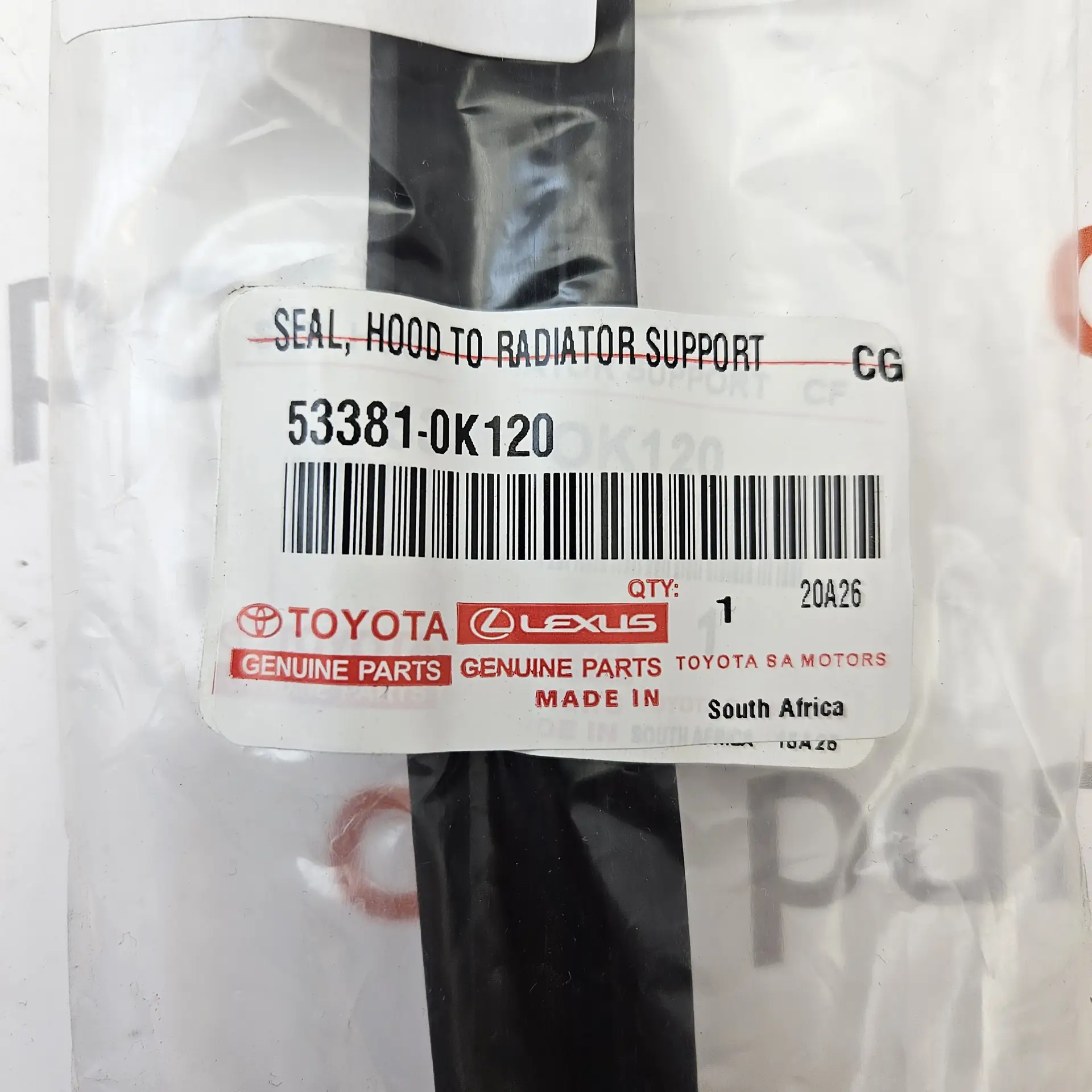 OEM Toyota/Lexus 533810K120 – Front bumper radiator support lower crossmember