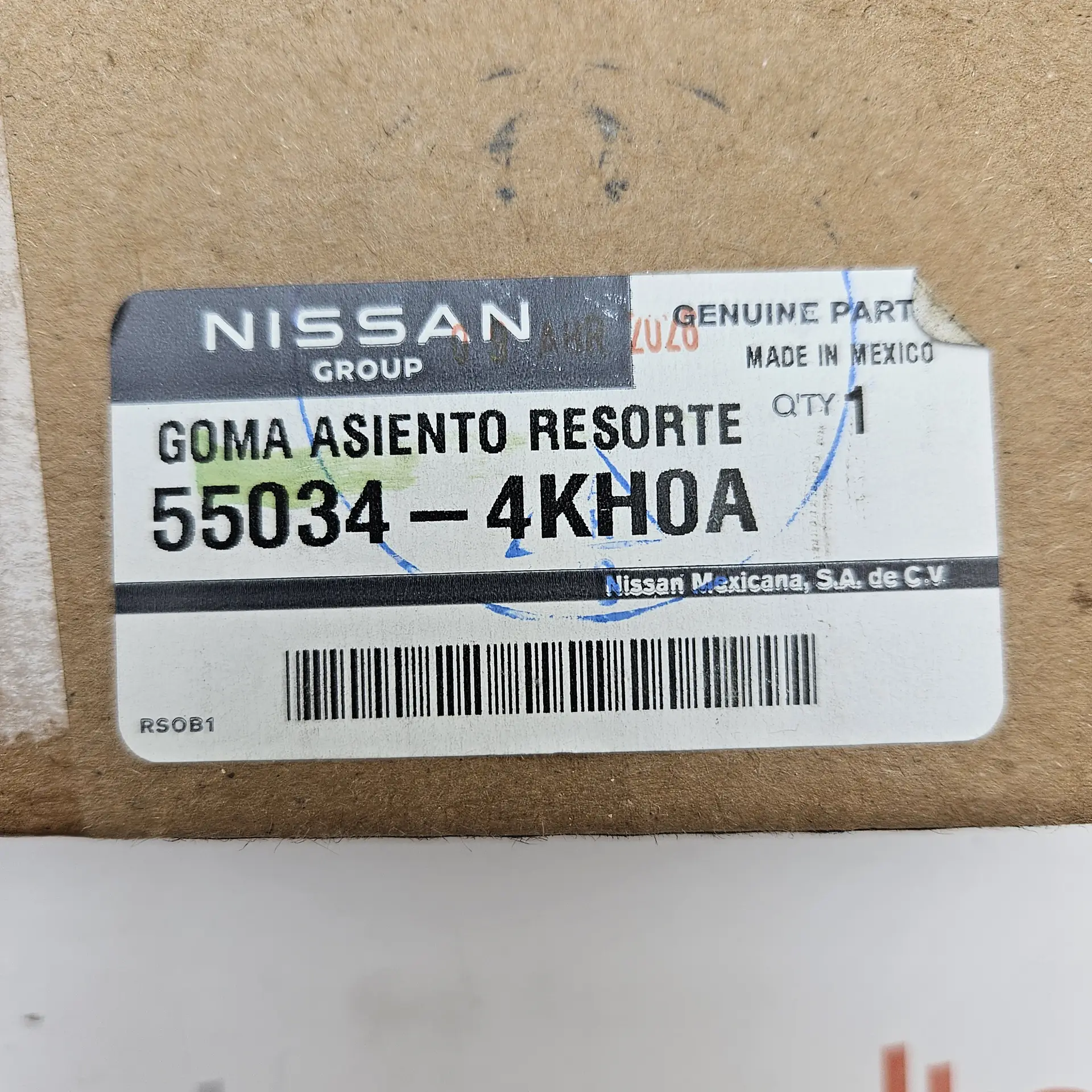 OEM Nissan 550344KH0A – Upper spring seat rubber