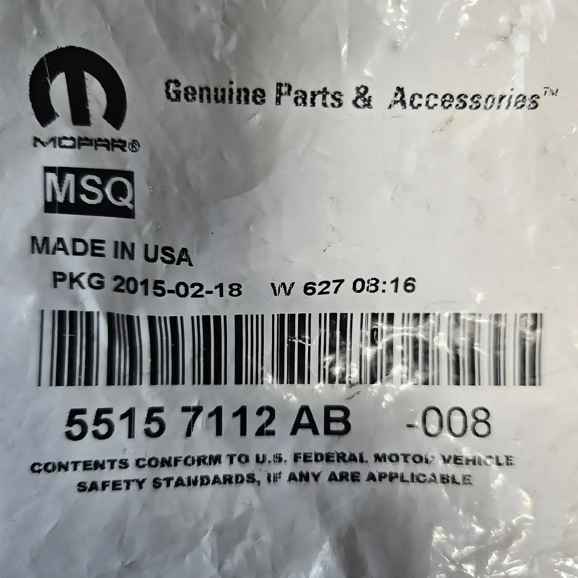 OEM FCA 55157112AB – Clamp rivet , Fits Aspen, Durango, Grand Cherokee
