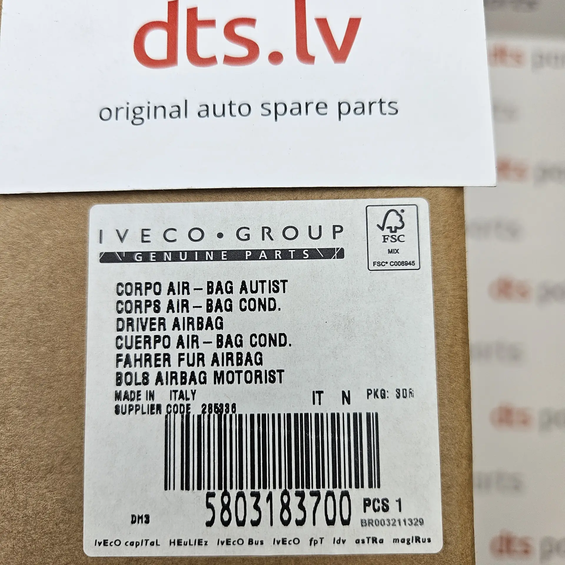 OEM Iveco 5803183700 – Steering wheel airbag module