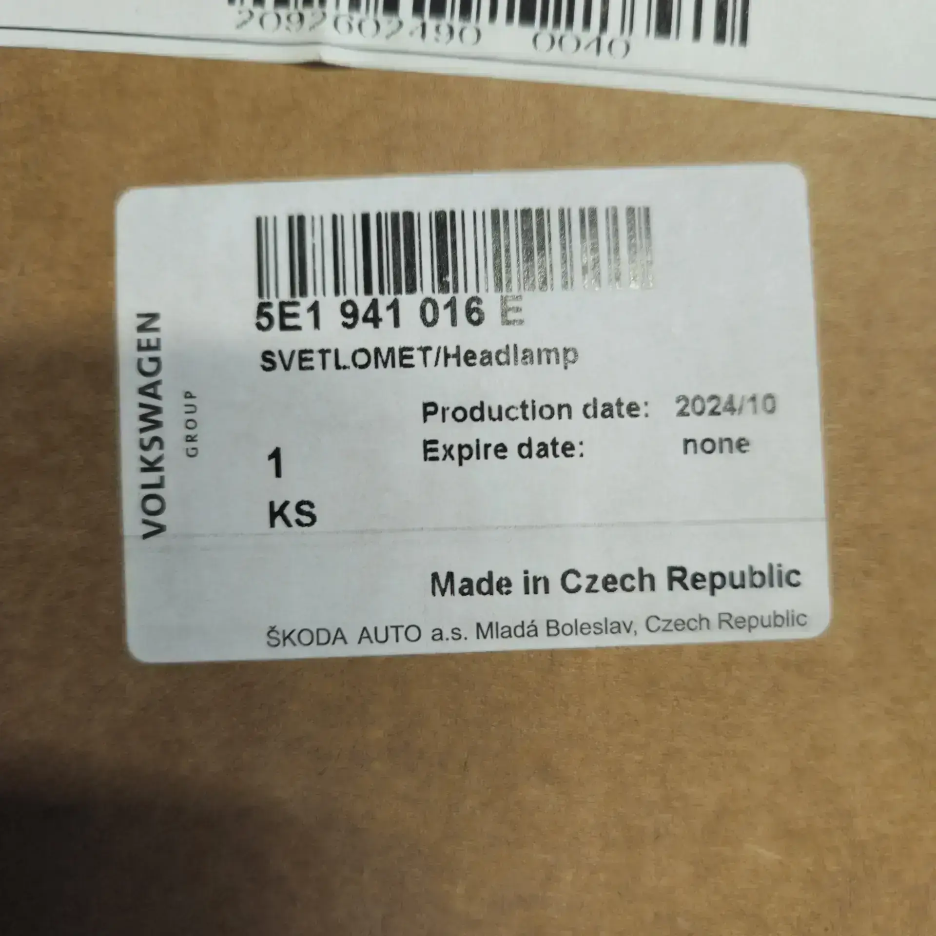 OEM Skoda 5E1941016E – Front right led headlight