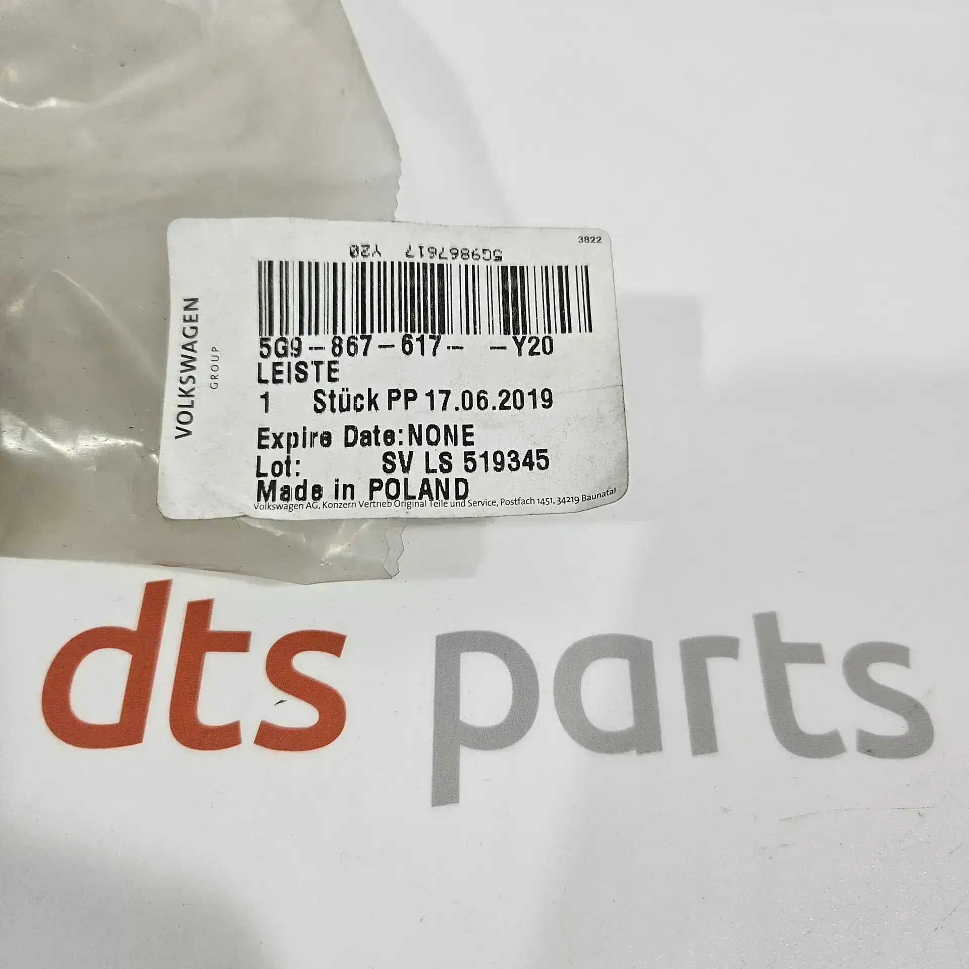 OEM VAG 5G9867617Y20 – Roof trim panel