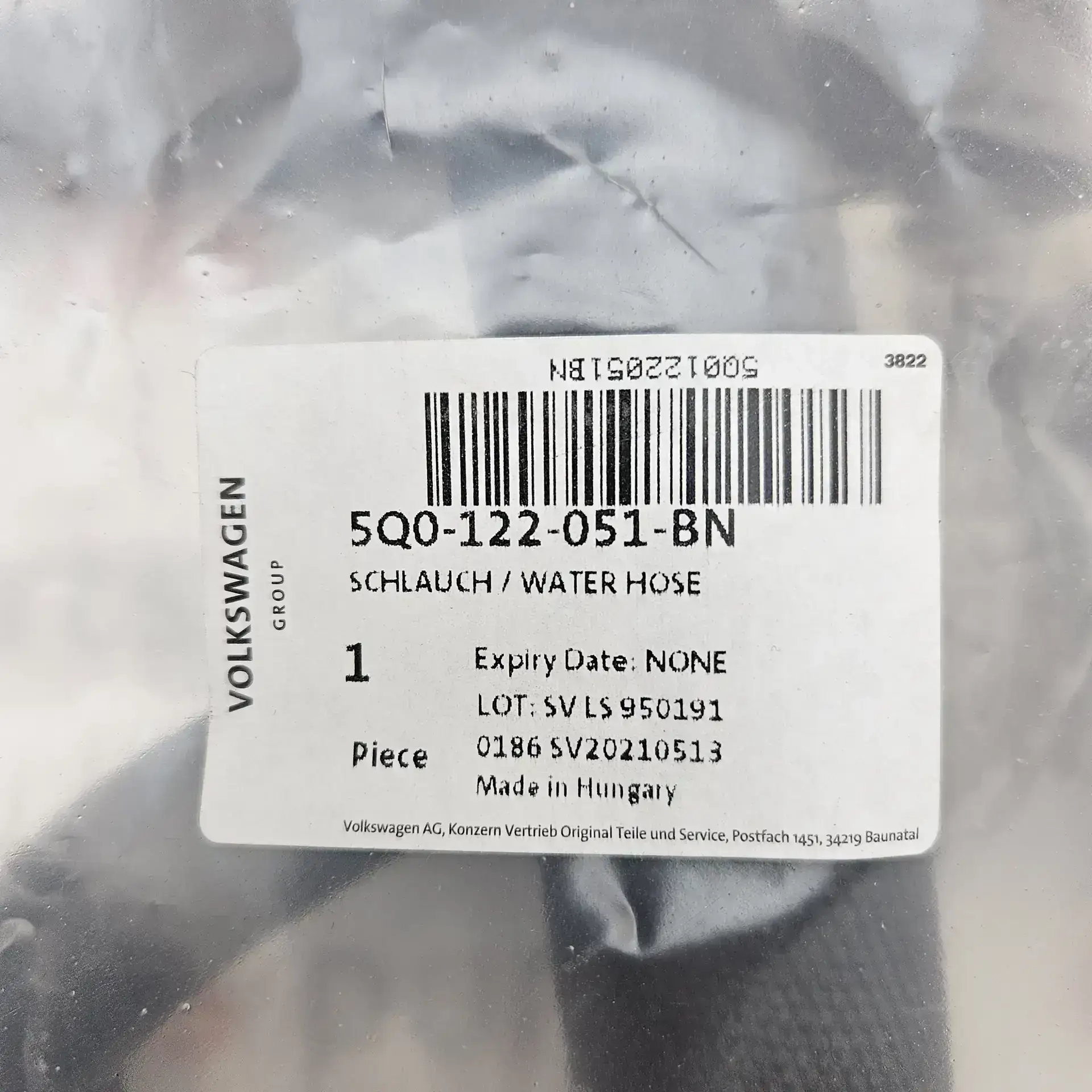 OEM VAG 5Q0122051BN – Coolant Hose Set