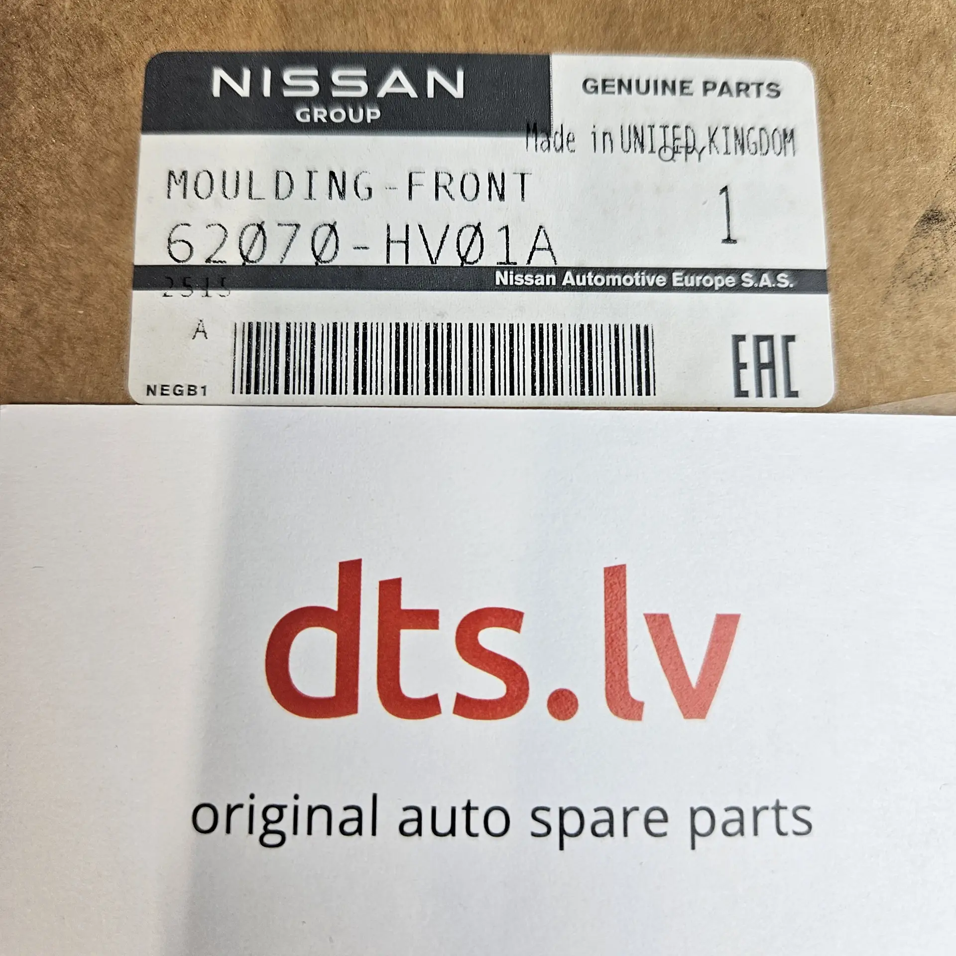 OEM Nissan 62070HV01A – Front bumper molding