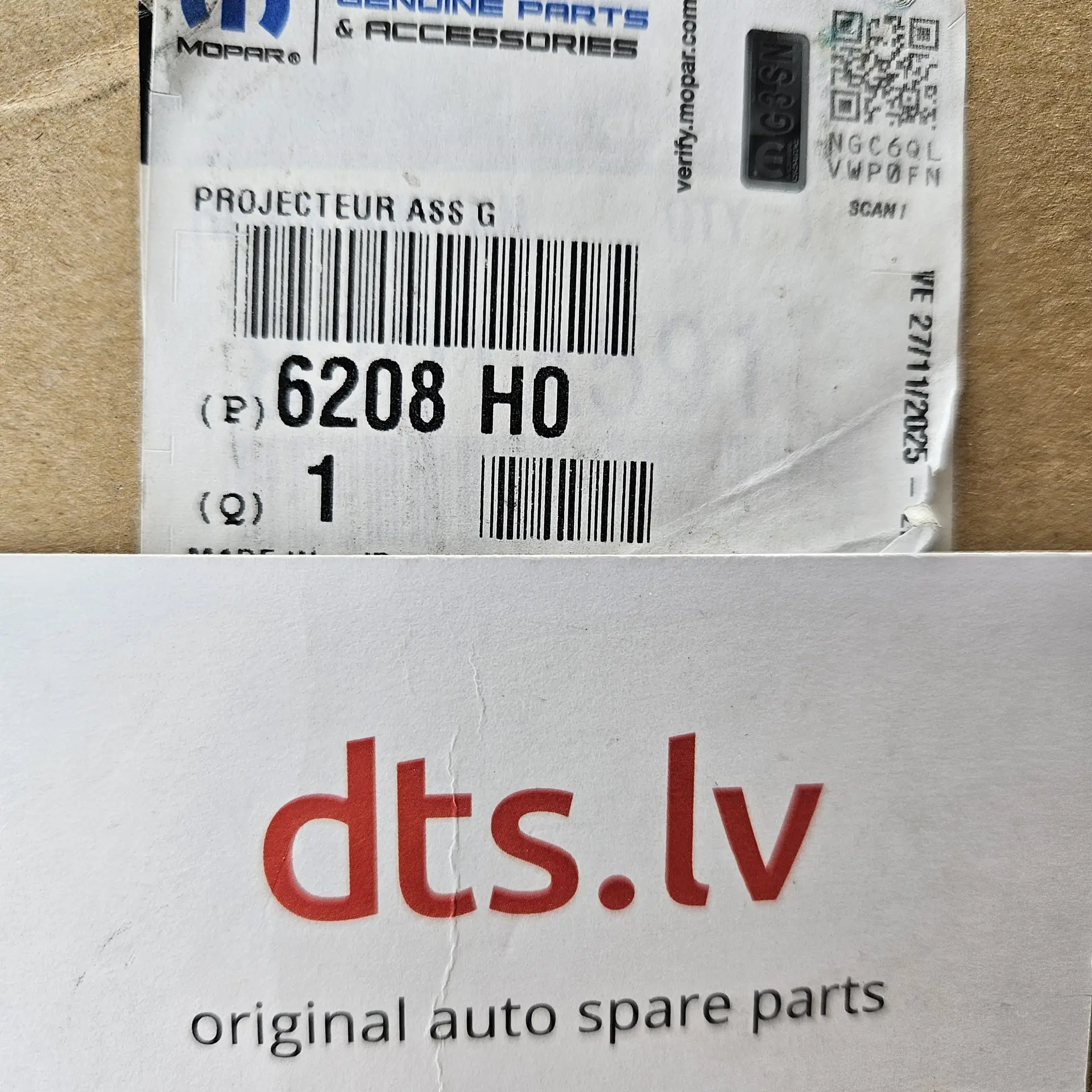 OEM PSA 6208H0 – Front left main headlight assembly